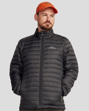 Insulated Core Technology Modern Travel Look Men's Heli 600 Fill Lightweight Down Jacket - Black
