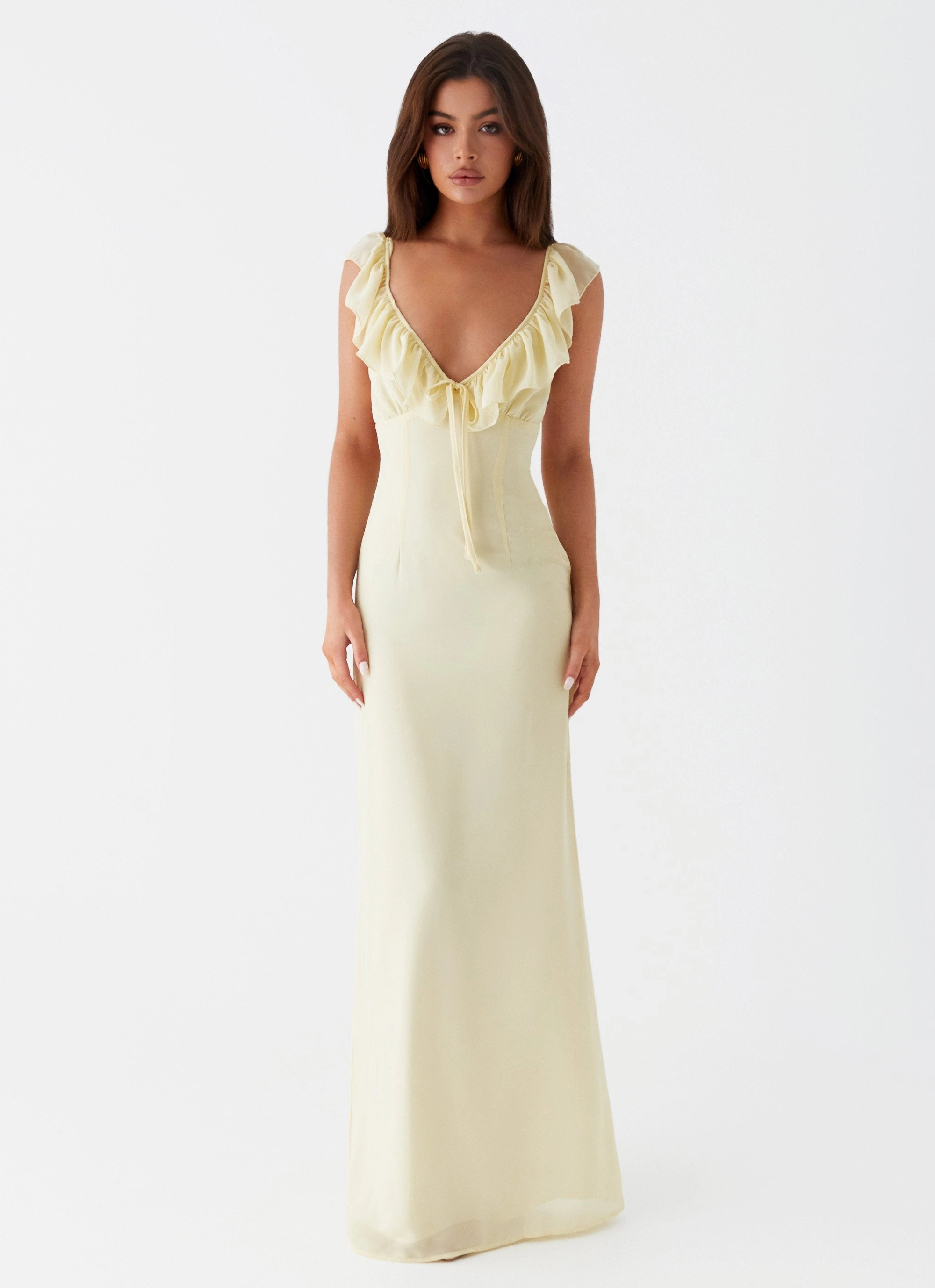 Resort Outfit Minimal Motion Silvie Maxi Dress - Yellow