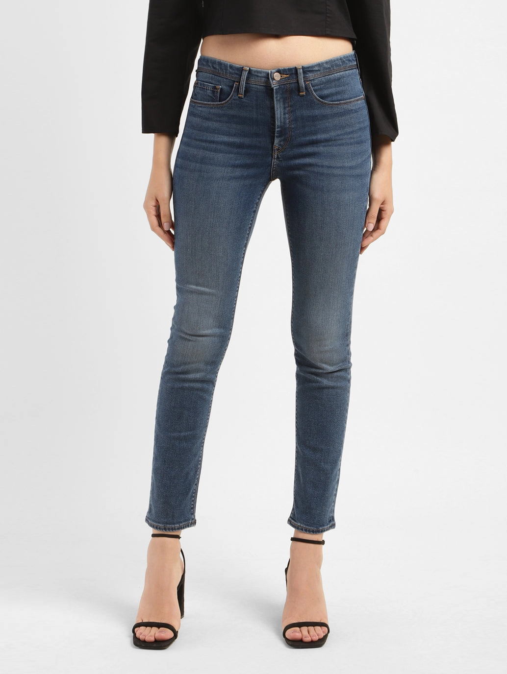 Women's 312 Blue Straight Fit Mid Rise Jeans Casual Spring Mood Classic Wear