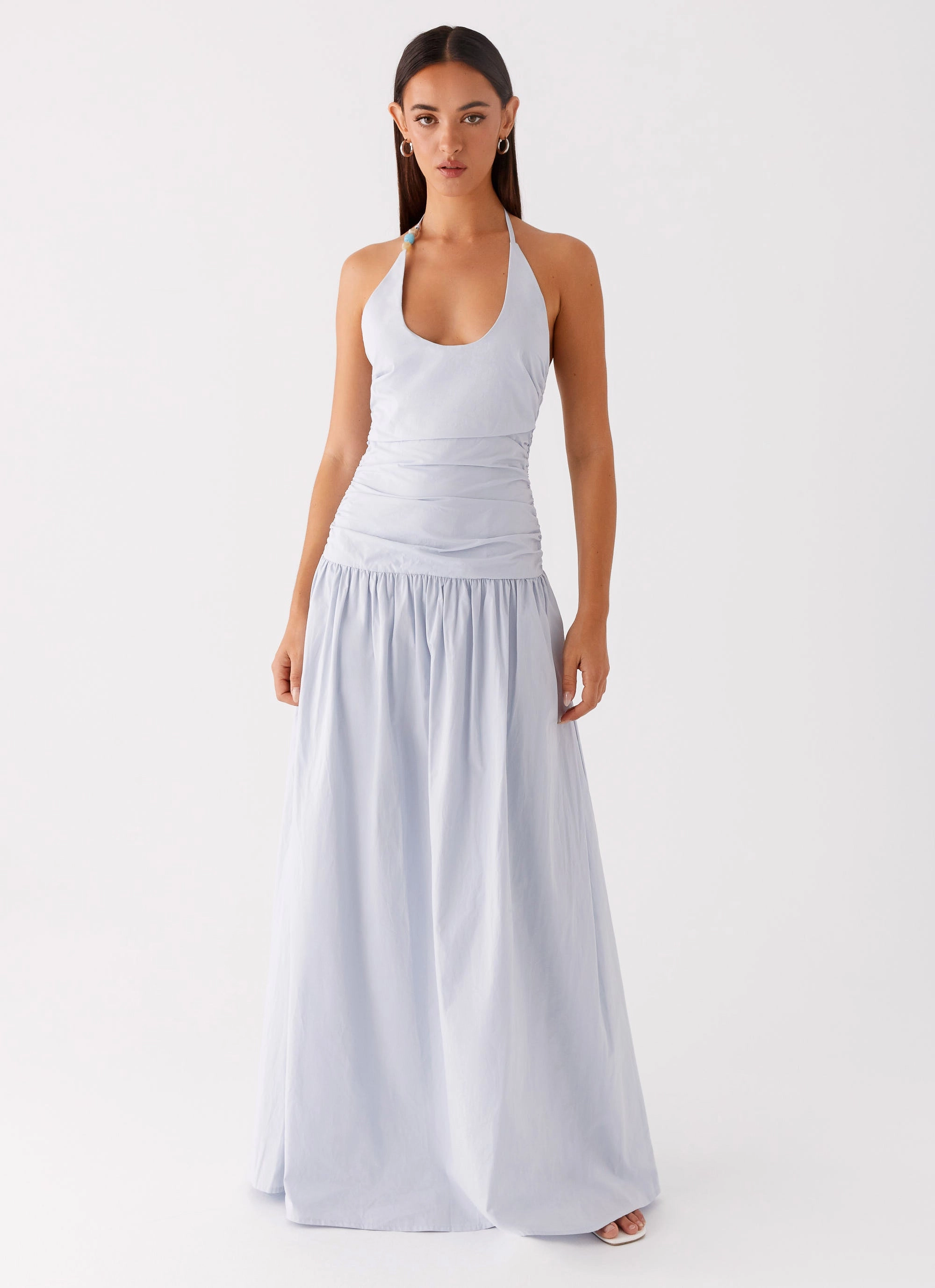 Body Safe Cristina Halter Maxi Dress - Cornflower Blue