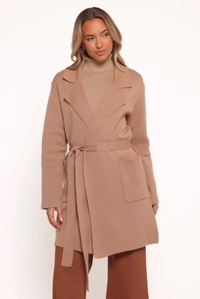 Corio Coatigan - Tan Gentle Fabric