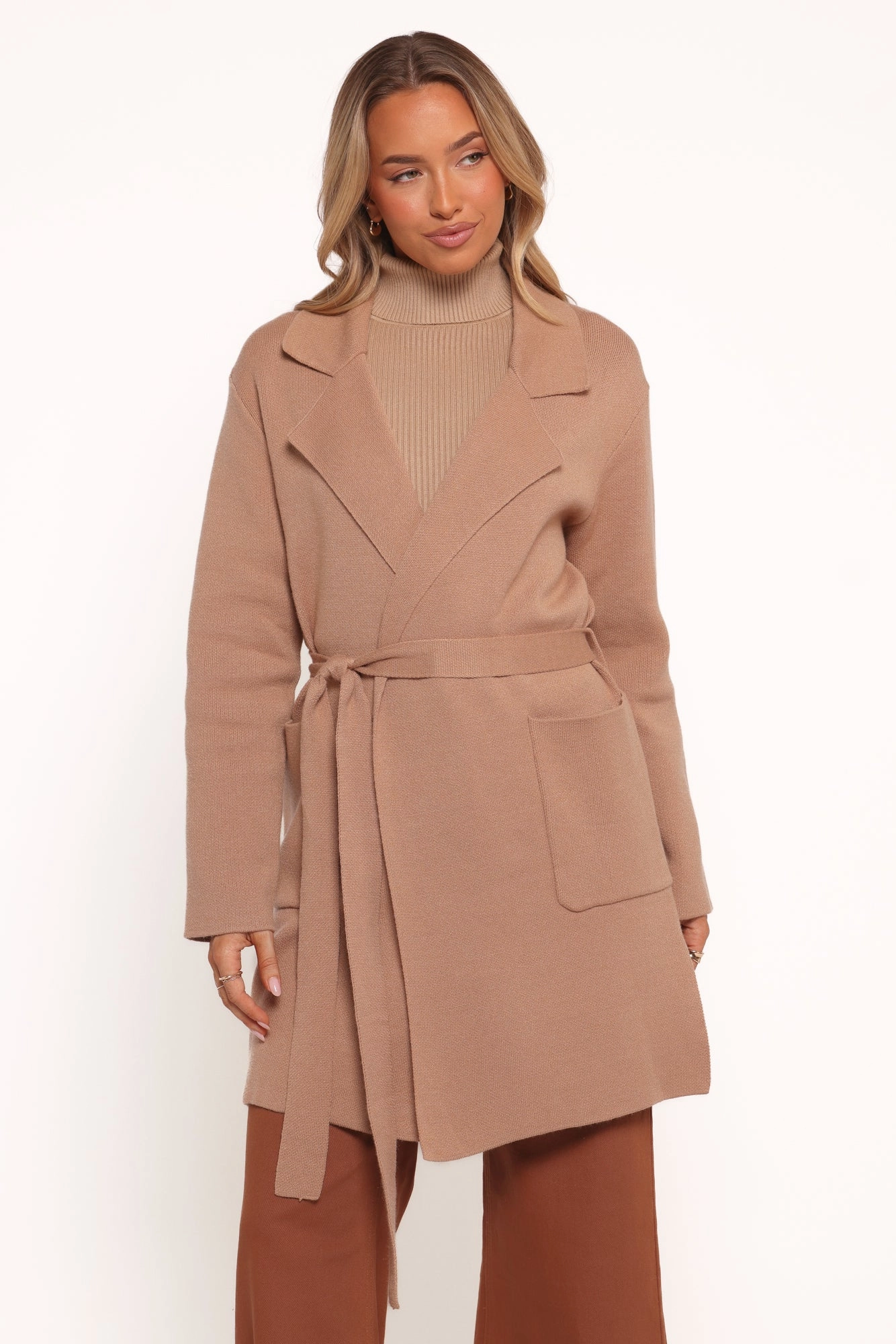 Corio Coatigan - Tan Gentle Fabric