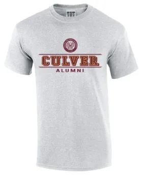 Culver Alumni Classic Short Sleeve Tee - Ash Lightweight Comfort Wear Smooth Finish