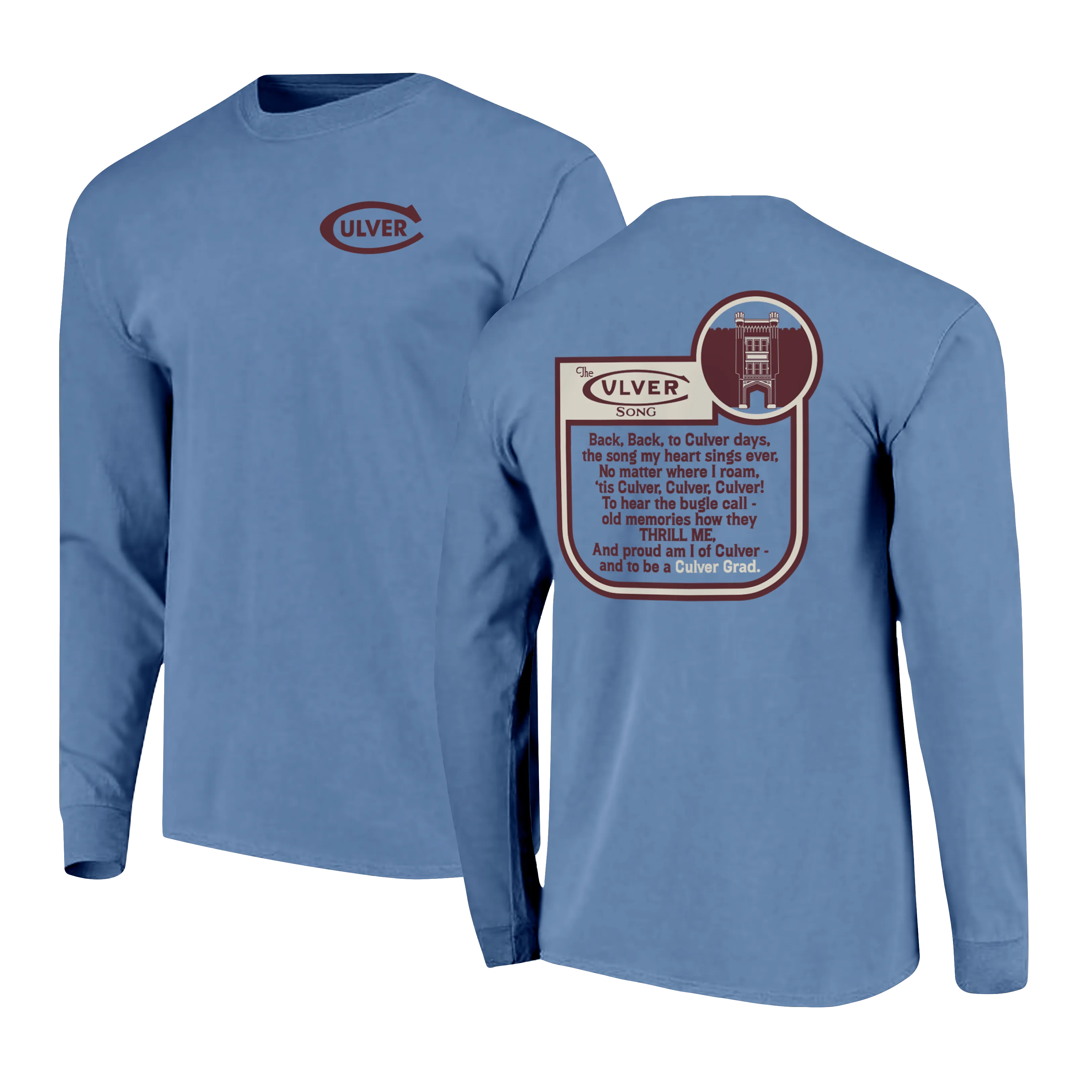 Culver Song Comfort Colors Tee-Washed Denim NoSideSeam