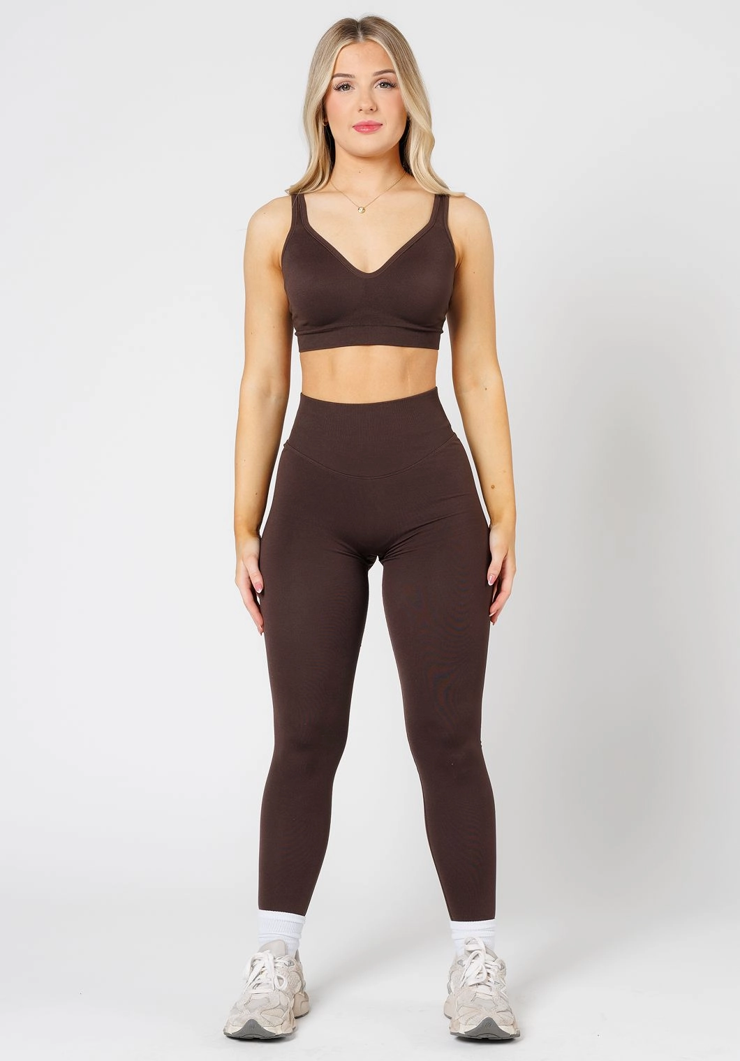 Compression Support Beginner Level Soft Fabric CurveFlex Hourglass Sculptseam? Plus Seamless Legging Walnut