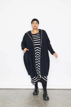 Knee Length Lala - 087NZ Sculpture Coat