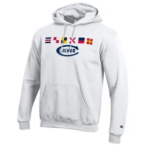 Casual Elegance zippered Champion Powerblend Code Flag Hood - White