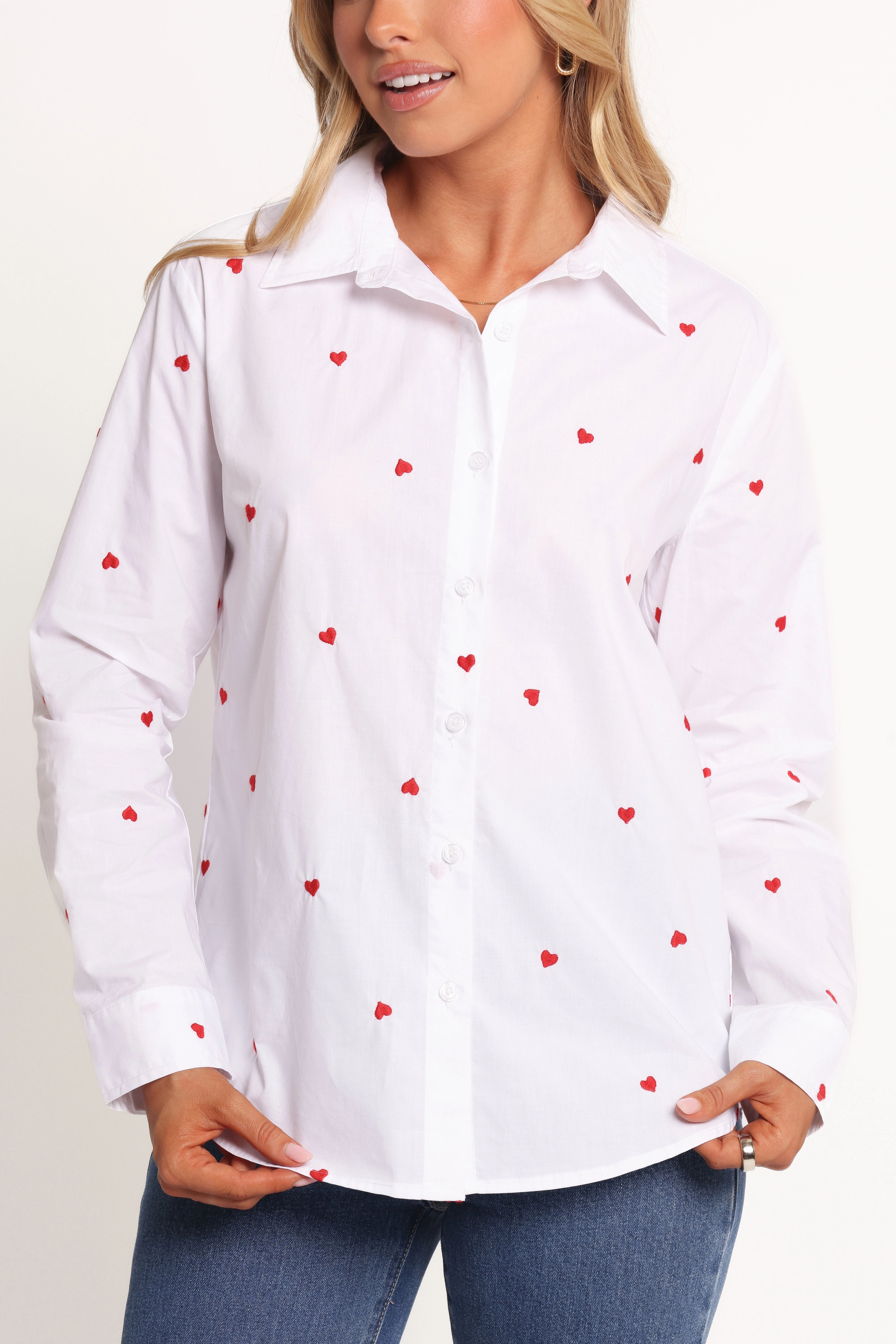 Soft Touch Creative Professional Cyra Heart Top - White Red