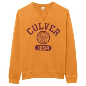 Weathered Fleece Crew - Heather Autumn Blaze Flexible