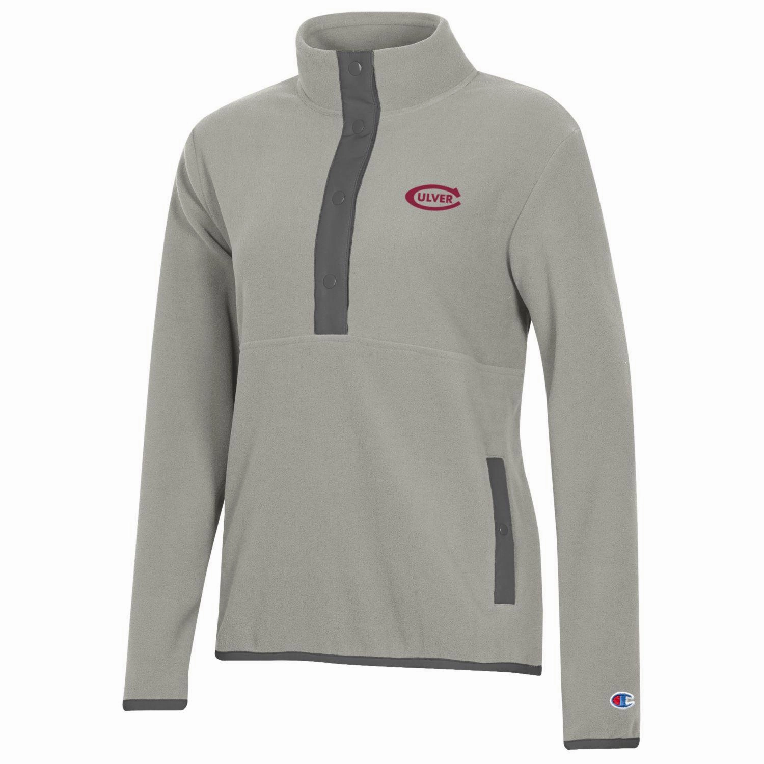 Womens Champion Fall Break Explorer Fleece 1/2 Snap - Grey Stone Fashionable Look Luxury
