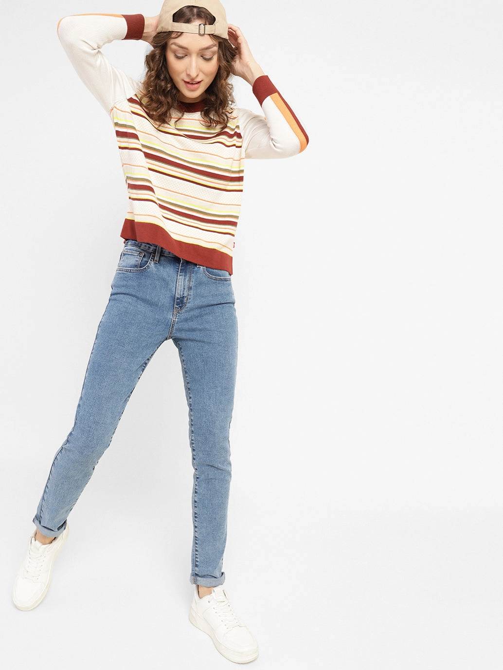 Women's 721 Blue Skinny Fit High Rise Jeans Trend Setter Sunny Vibes