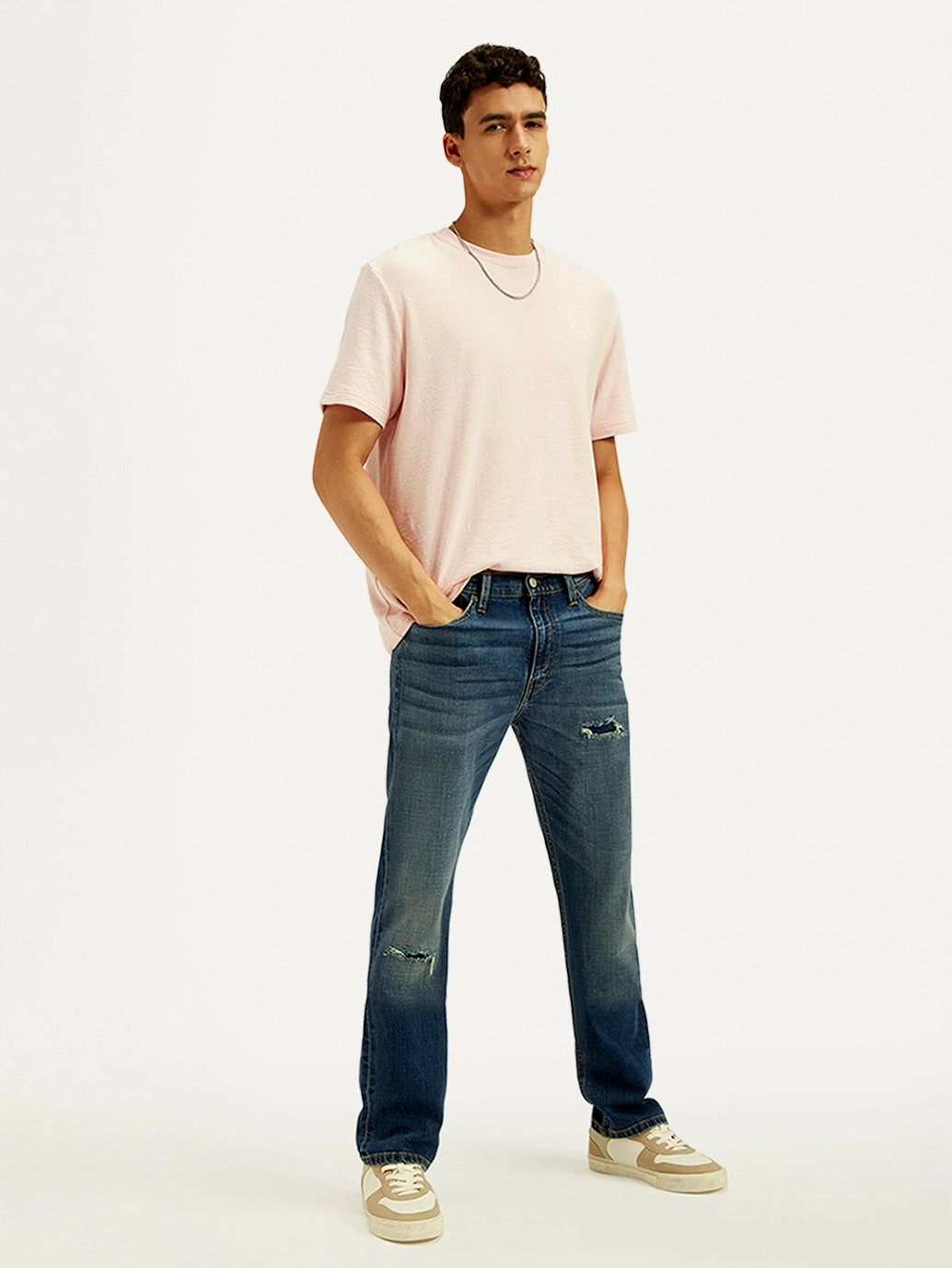 Men's Tinted 513 Med Indigo Slim Straight Fit Mid Rise Jeans Everyday Eco Friendly Earthy