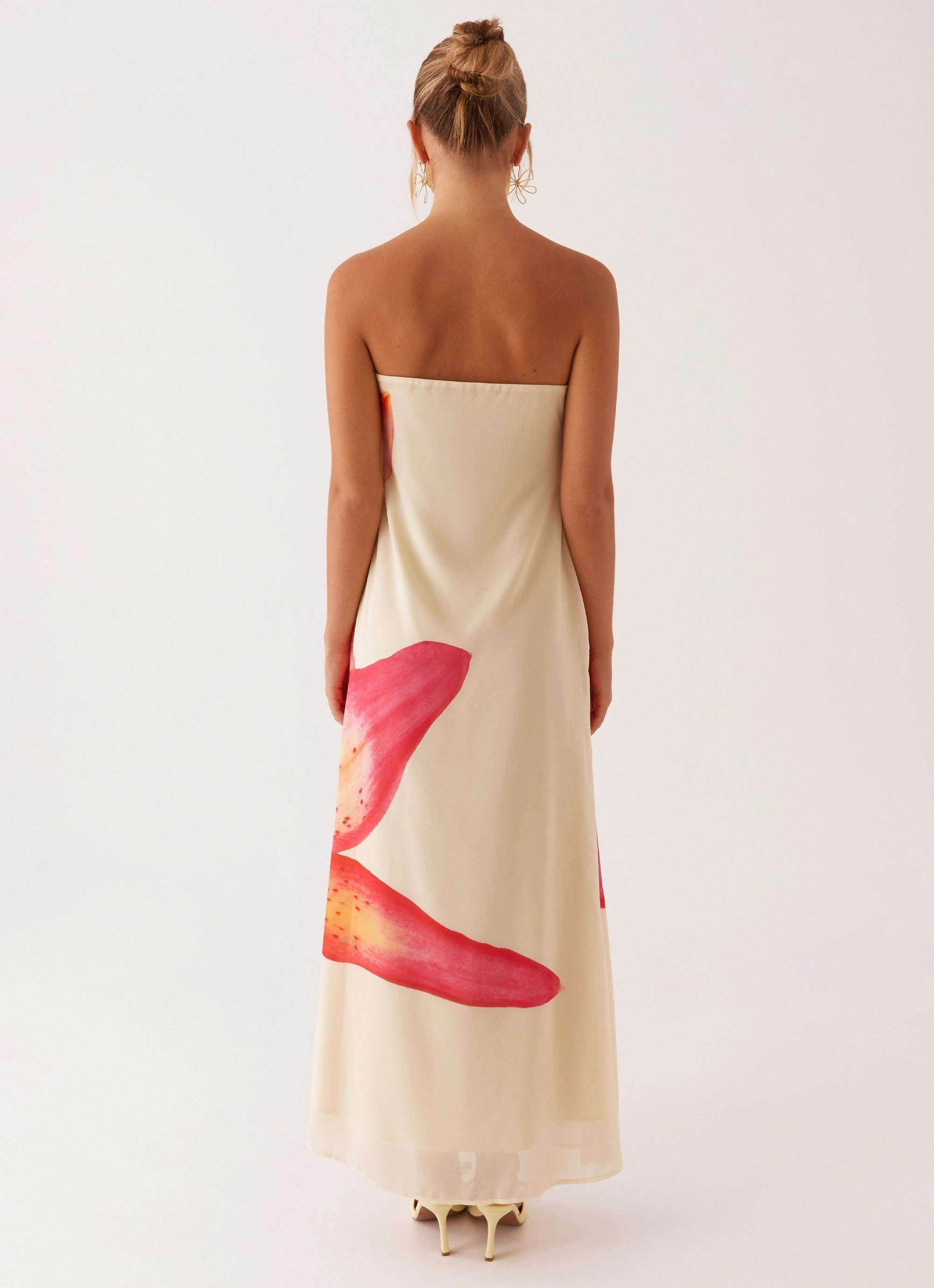 Darcy Maxi Dress - Yellow Floral Cozy Style Texture Blend