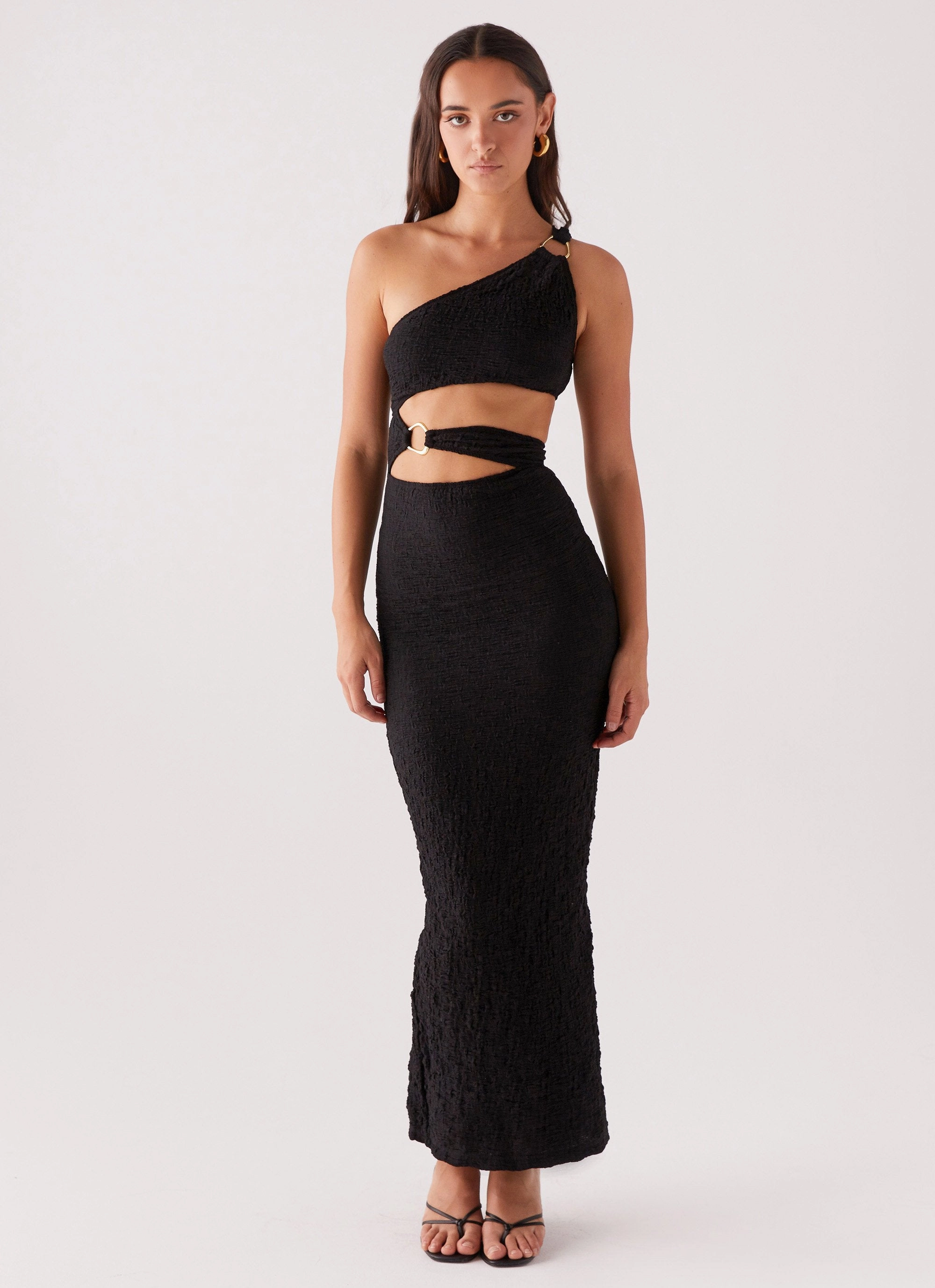 North Haven Maxi Dress - Black understated look Peplum-Style