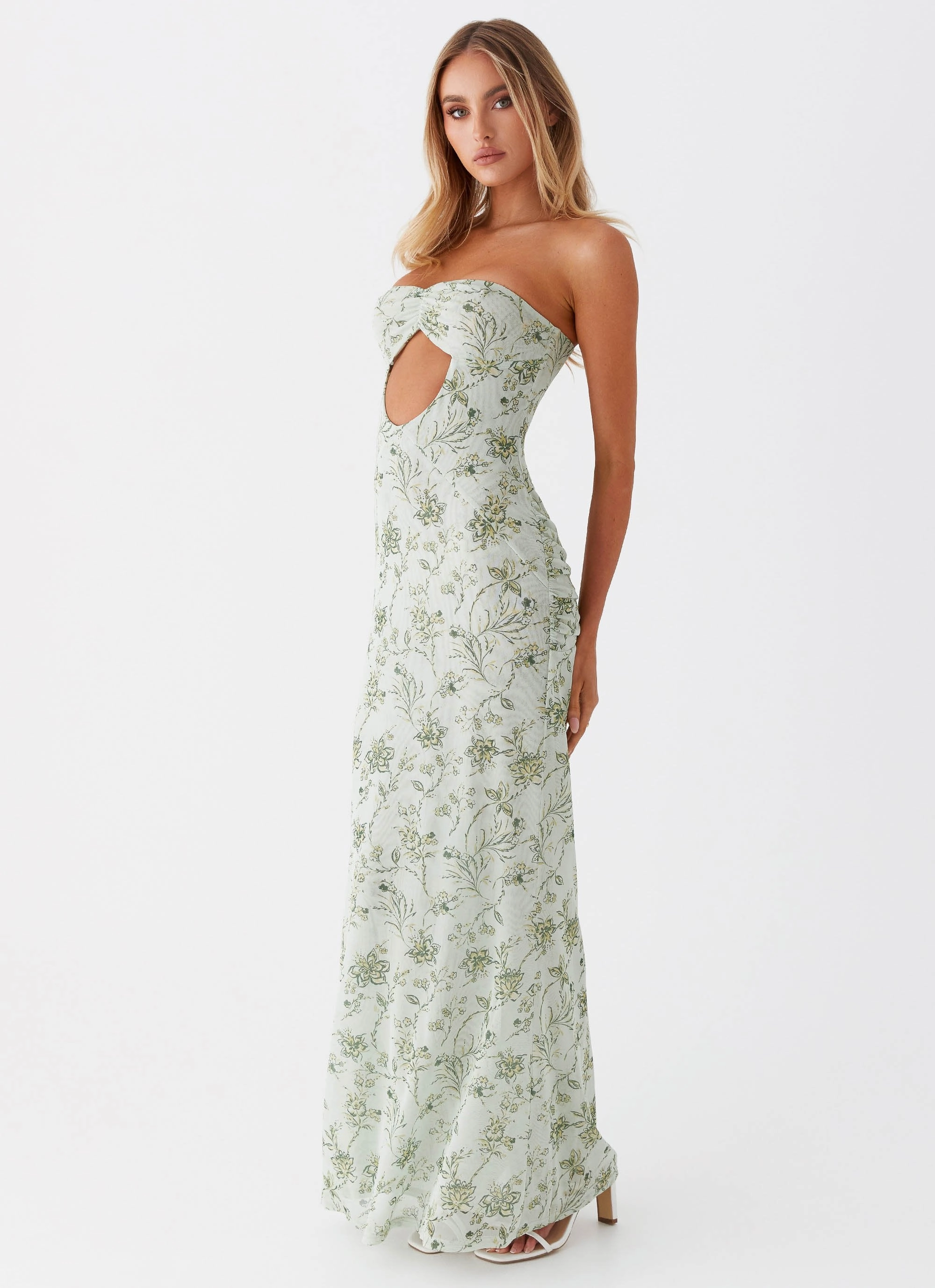 Dearest Maxi Dress - Sage Floral Shine Finish Year Rounder
