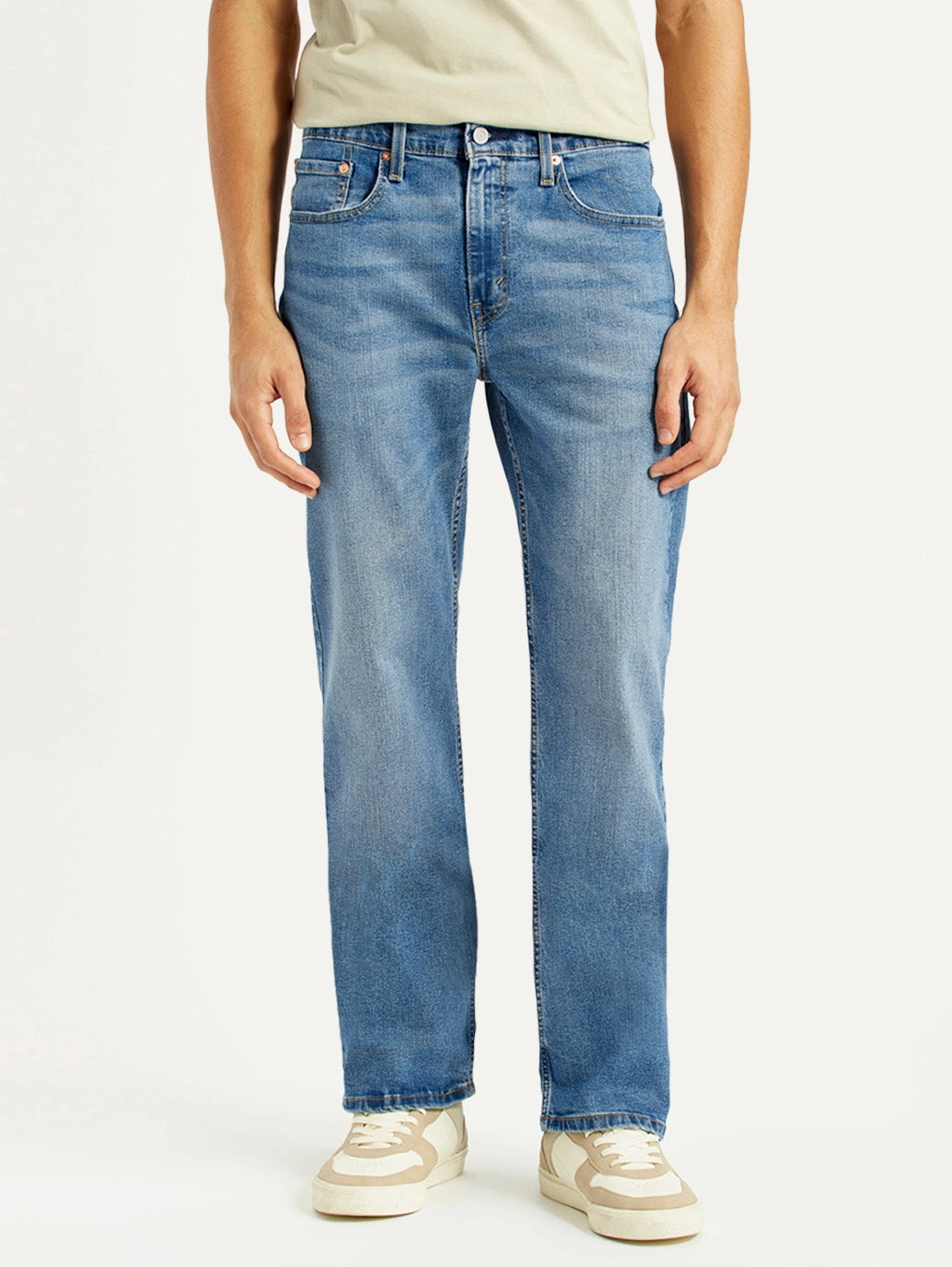 Modern Weekend Style Go-To Choice Men's 527 Med Indigo Bootcut Fit Mid Rise Jeans