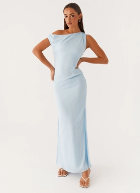 Dinner Date Maxi Dress - Blue Perfect For Work Summer Fashion