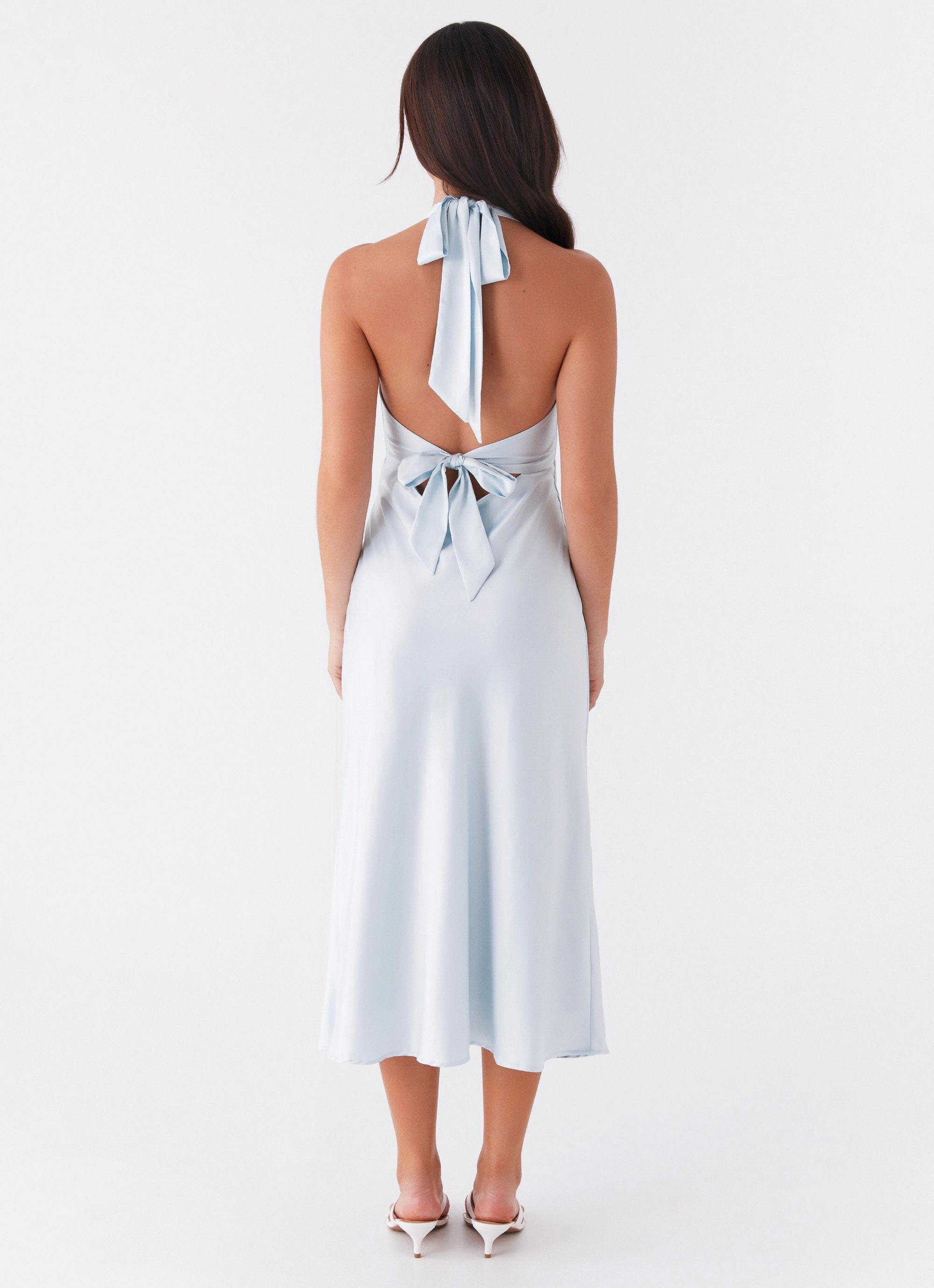Modern Finish Heavy Hearted Midi Dress - Blue