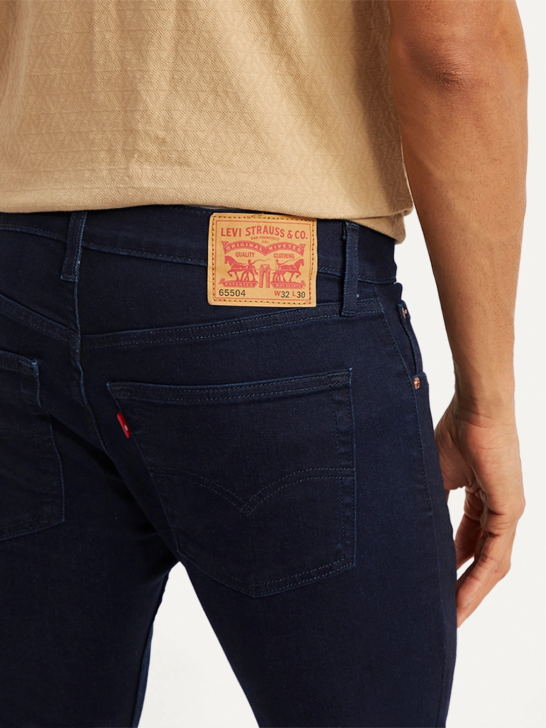 Bold Look Parent Style Men's 65504 Dark Blue Skinny Fit Mid Rise Jeans