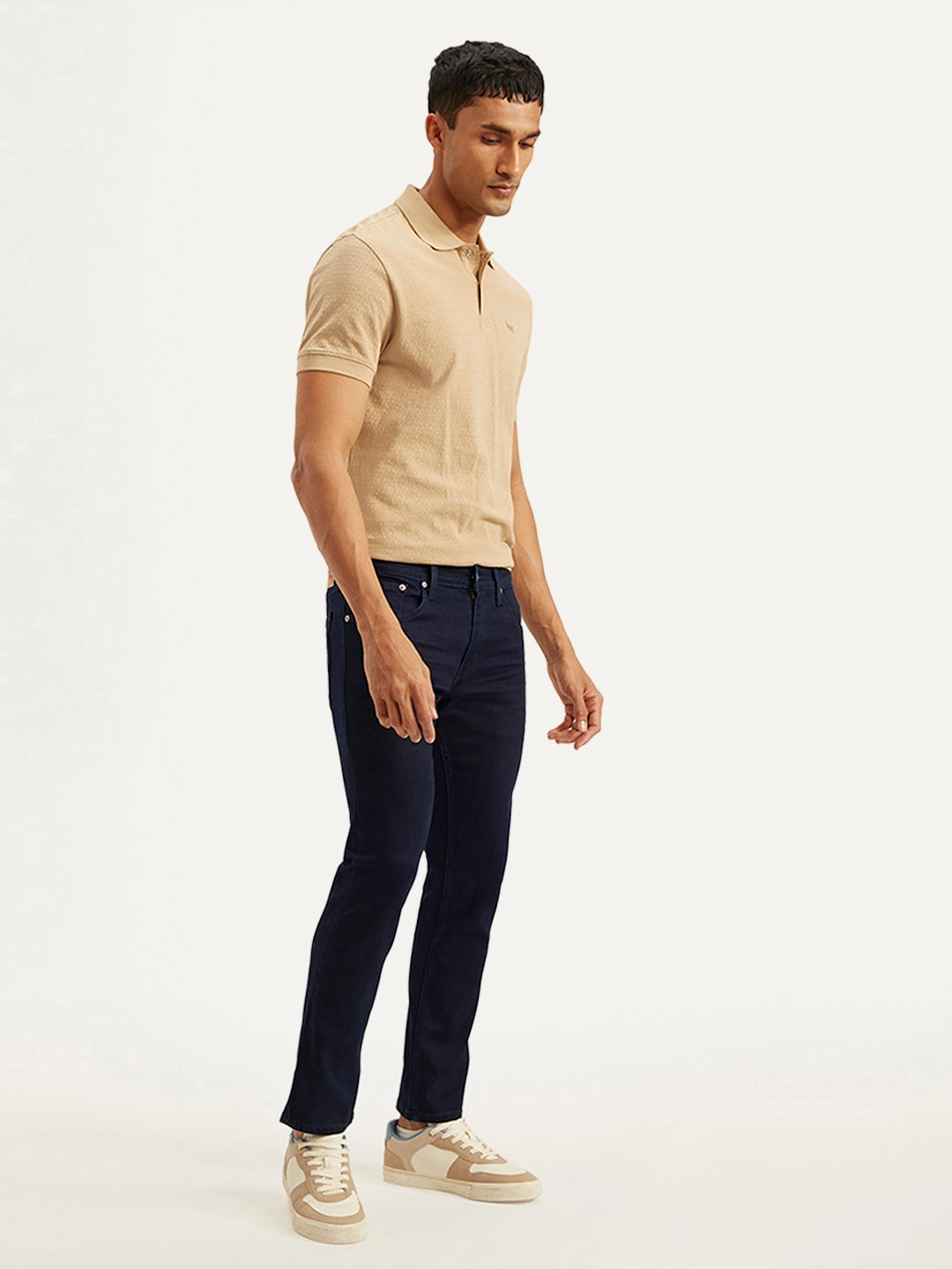 Flexible Match Home Comfort Bold Look Sunny Vibes Men's 65504 Dark Blue Skinny Fit Mid Rise Jeans