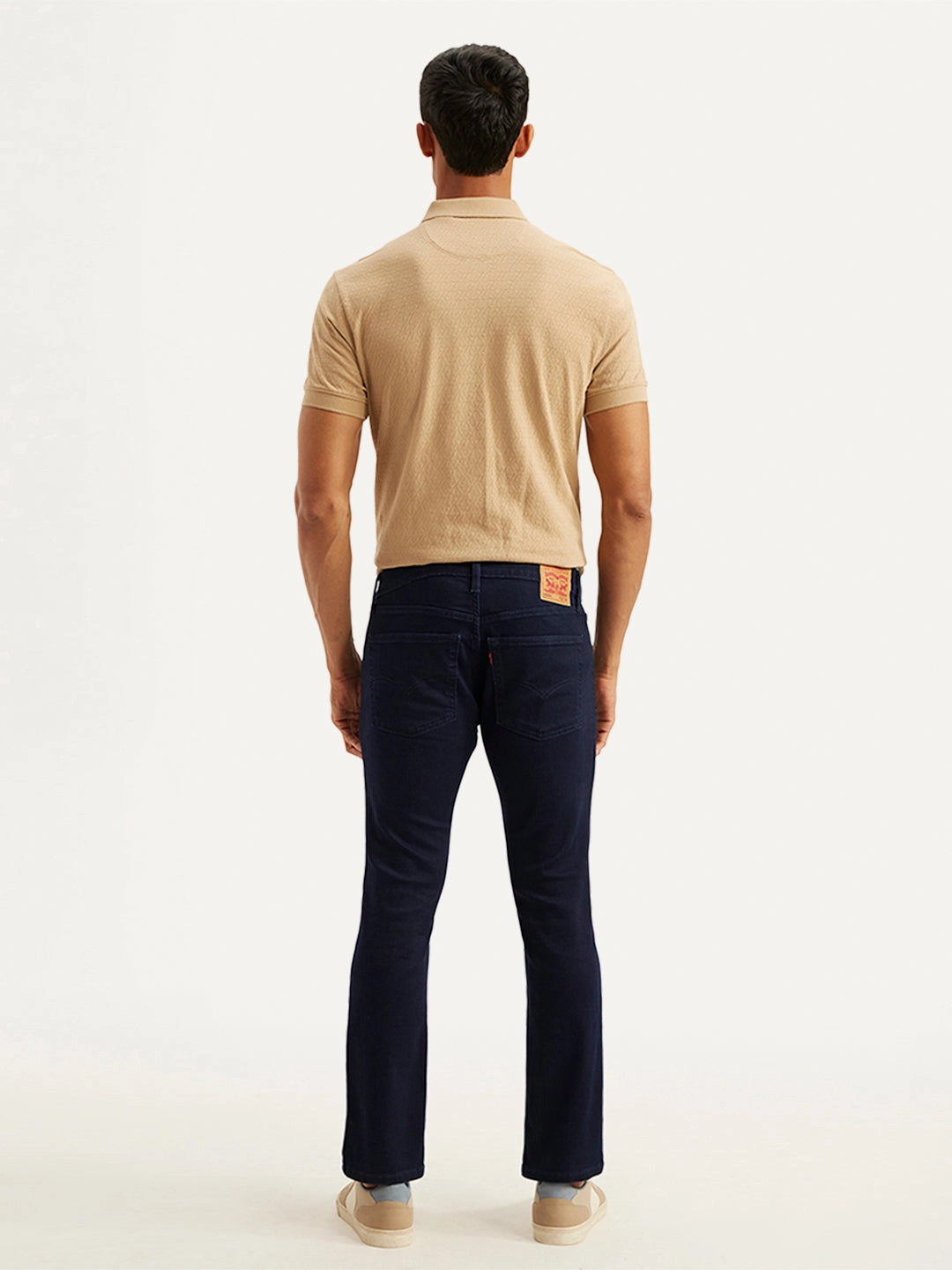 Soft Finish Versatile Relaxed Style Men's 65504 Dark Blue Skinny Fit Mid Rise Jeans