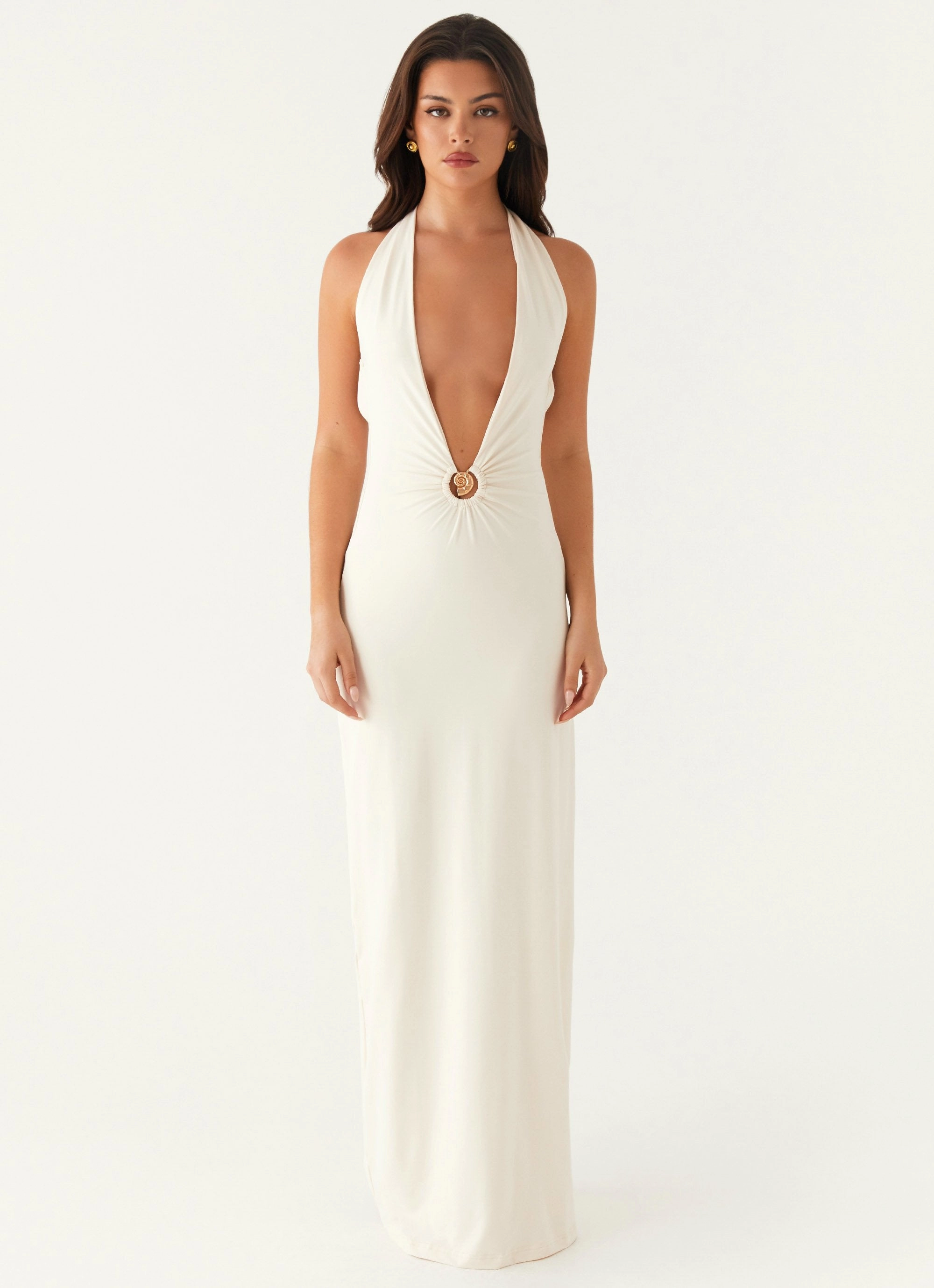 Elegance Glow Dominica Maxi Dress - Ivory