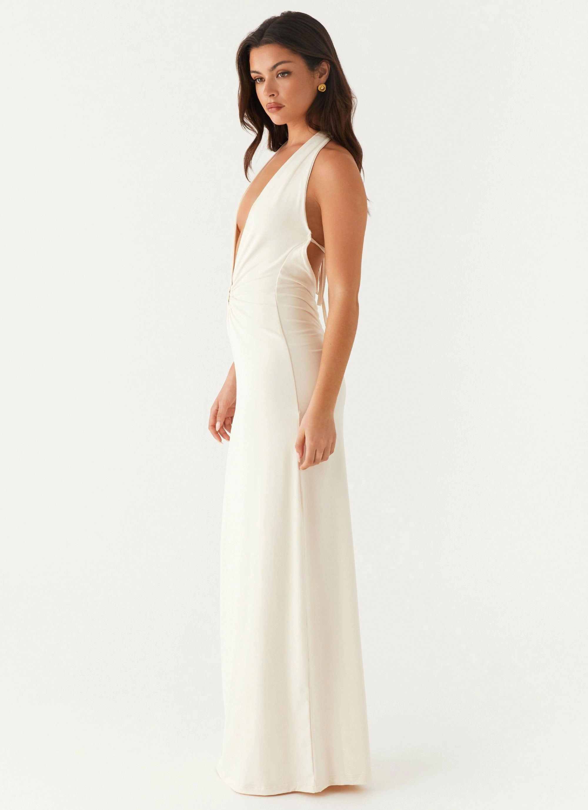 Multi Season Clean Texture Dominica Maxi Dress - Ivory