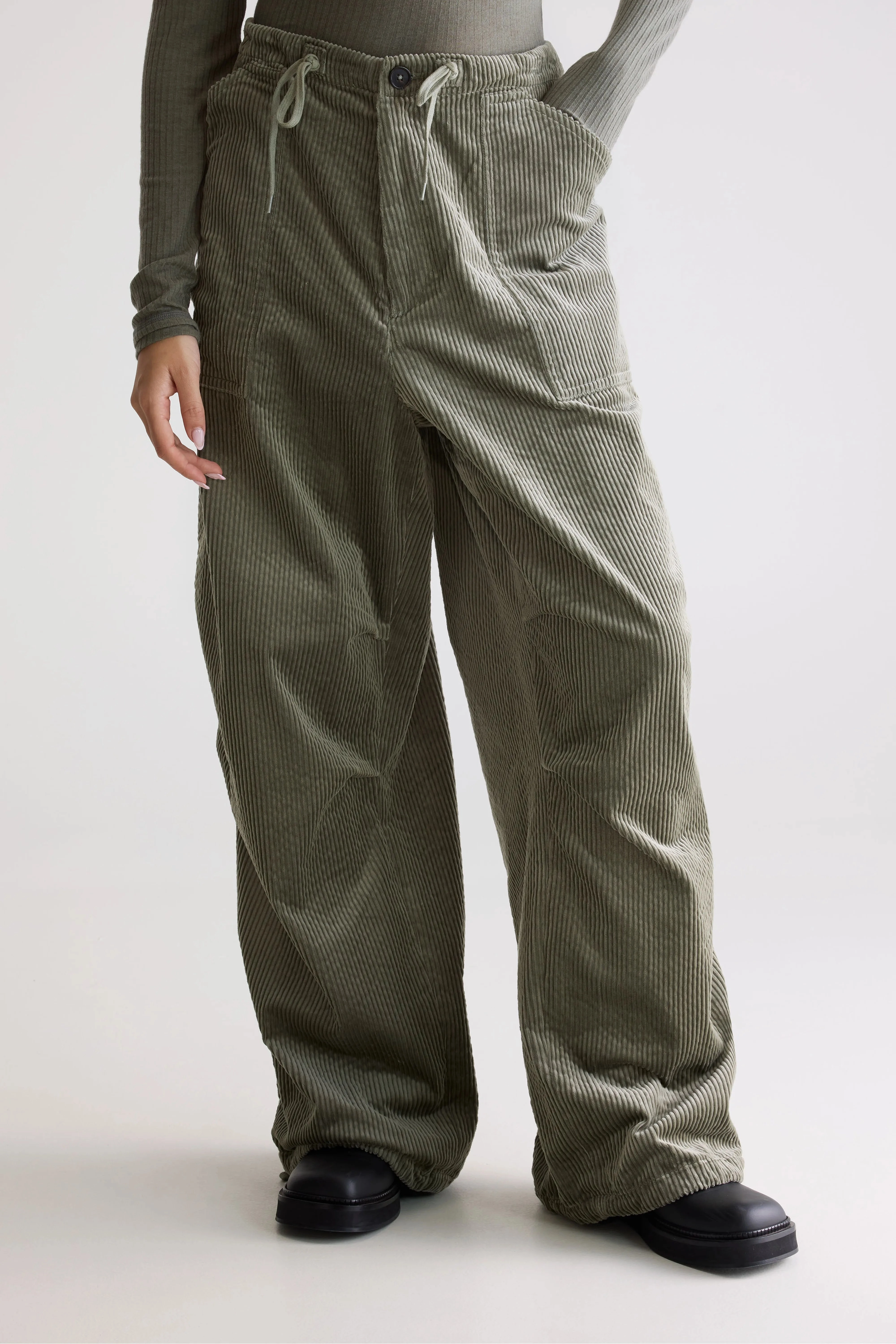 Jicko baggy trousers (252 / W / SAGE) Comfy Essentials Wear Organic Cotton Blend