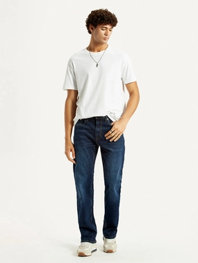 Men's 505 Dark Indigo Straight Fit Mid Rise Jeans Outdoor Adventure Stylish