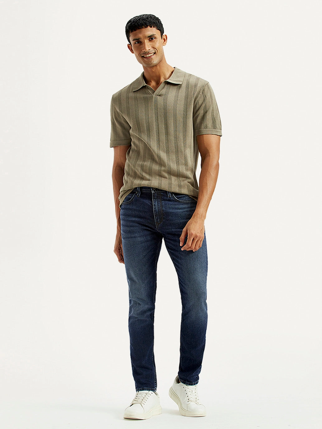 Men's Redloop 512 Dark Indigo Slim Tapered Fit Mid Rise Jeans Vibrant Fashion Lover Classic Vibe