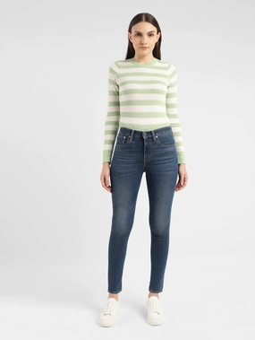 Flex Look Minimalist Weekend Getaway Casual Women's 721 Blue Skinny Fit High Rise Jeans