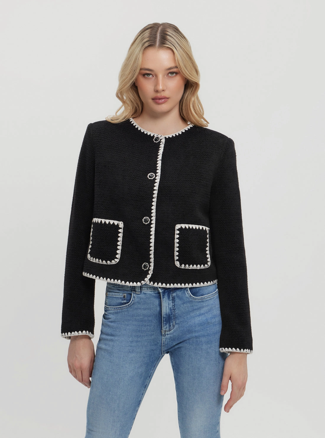 StretchableMaterial Black Lucilla Jacket