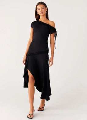 Downtown Midi Dress - Black Anti-bacterial