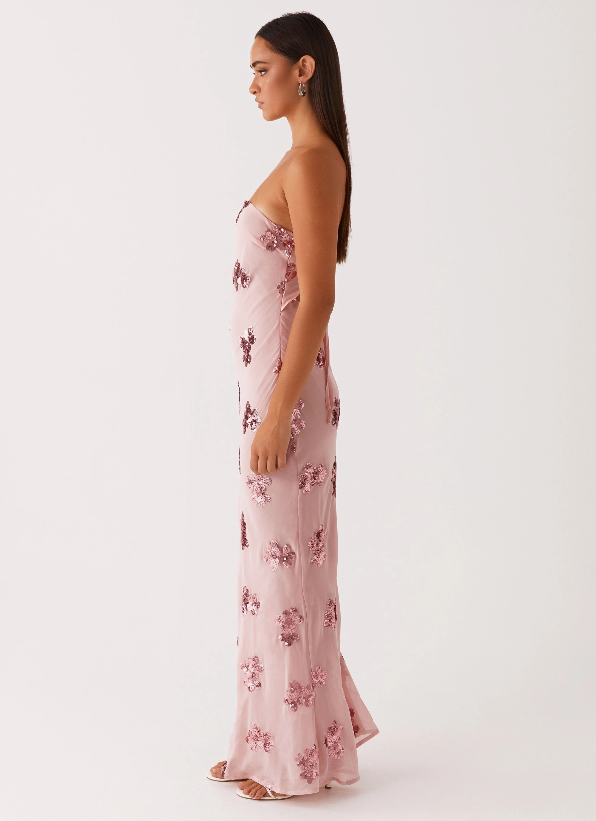 Fresh Motion City Style Sweet Escape Sequin Maxi Dress - Baby Pink