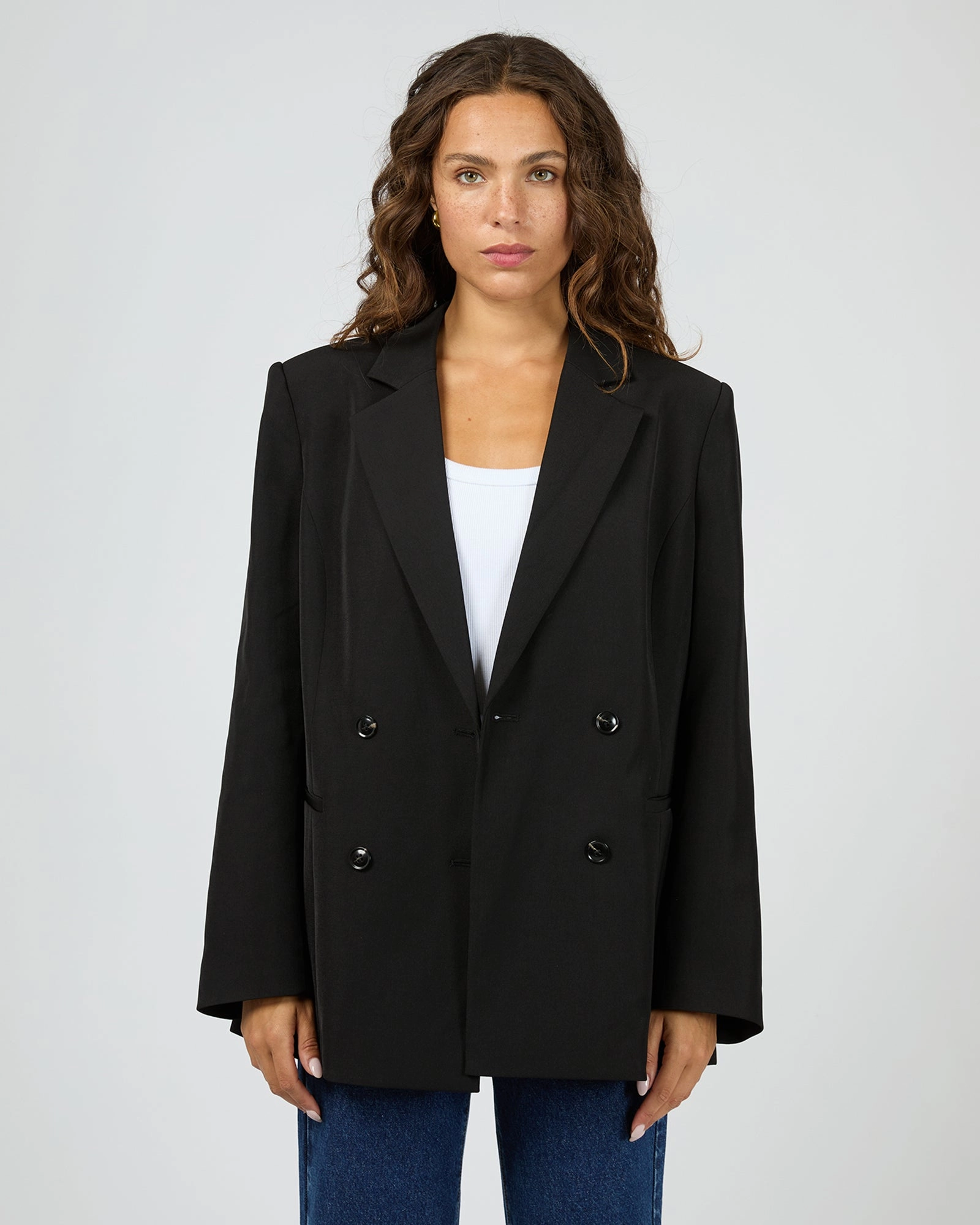 Compact Layer Silent Theory Owen Blazer Black