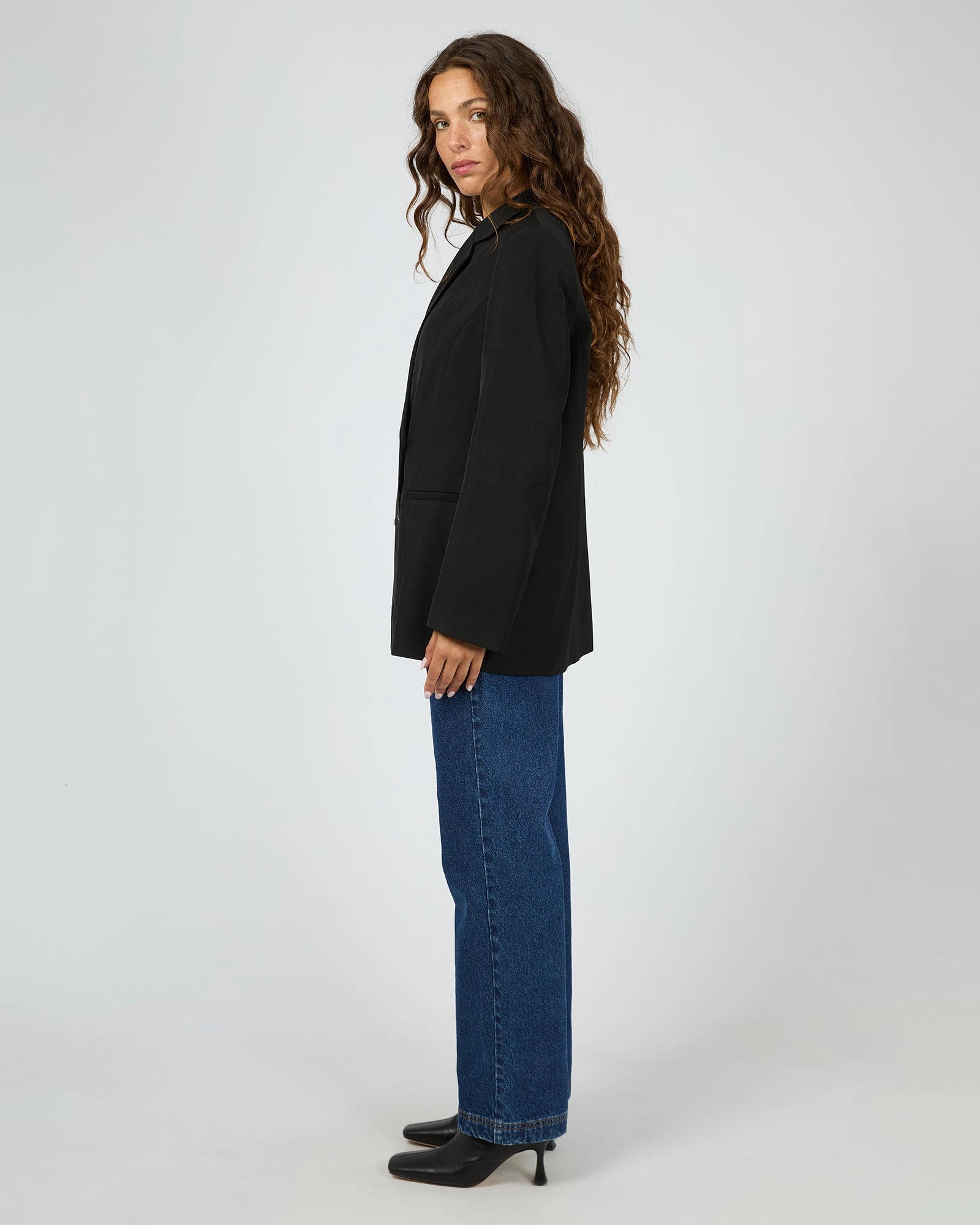 Silent Theory Owen Blazer Black Softshell Fabric