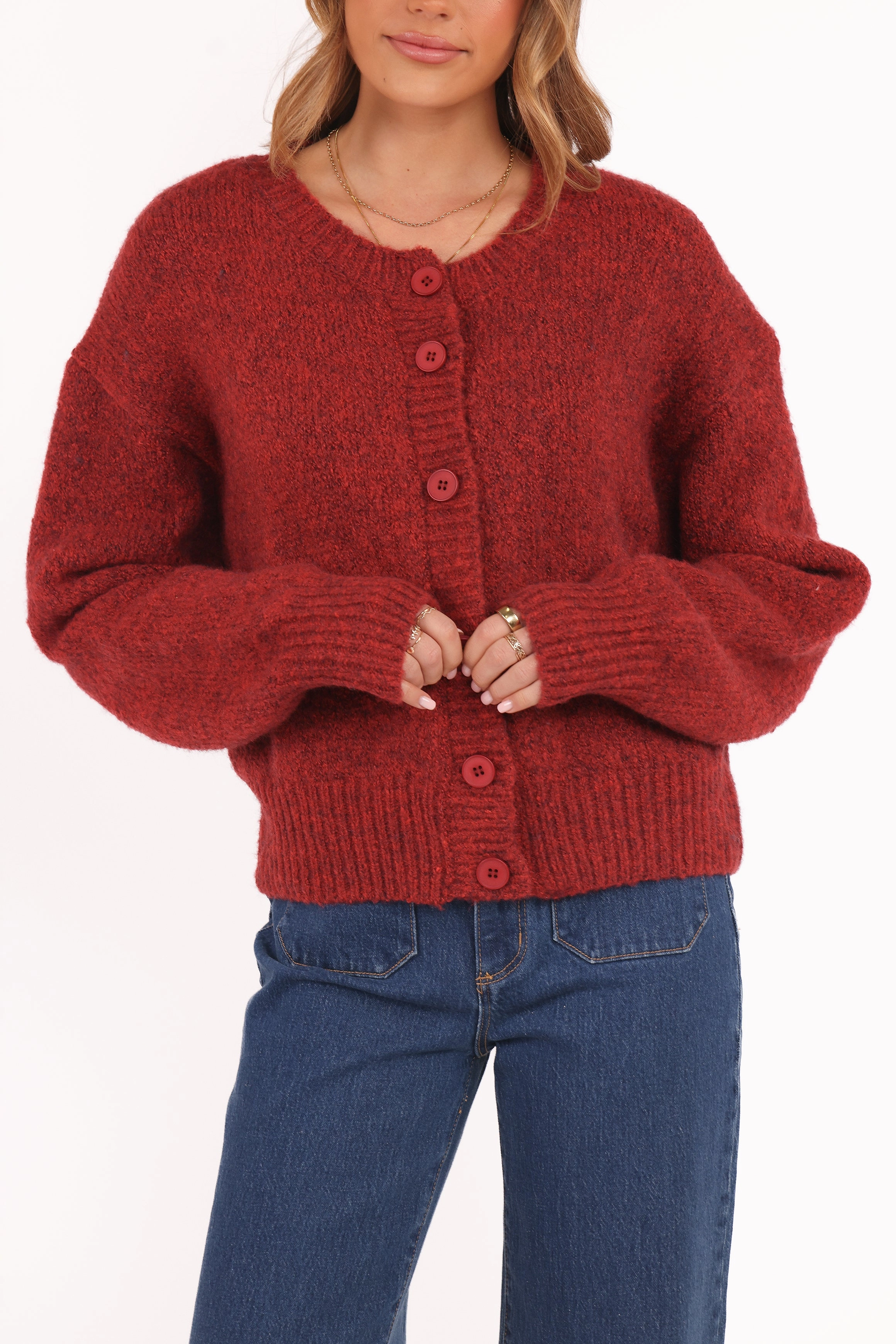Lucah Cardigan - Dark Red Airy Piece