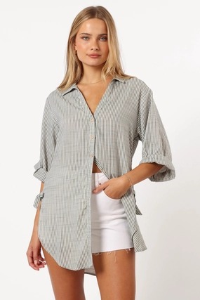 Wren Oversized Shirt - Olive Tall friendly