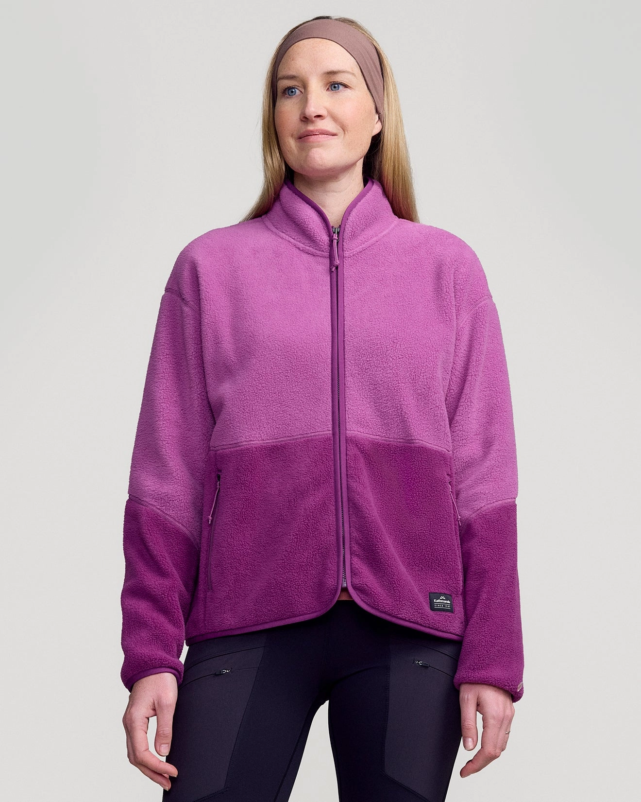 Women's Trailhead Fleece Jacket - Berry/Washed Berry High Density Weave Tear Resistant Material