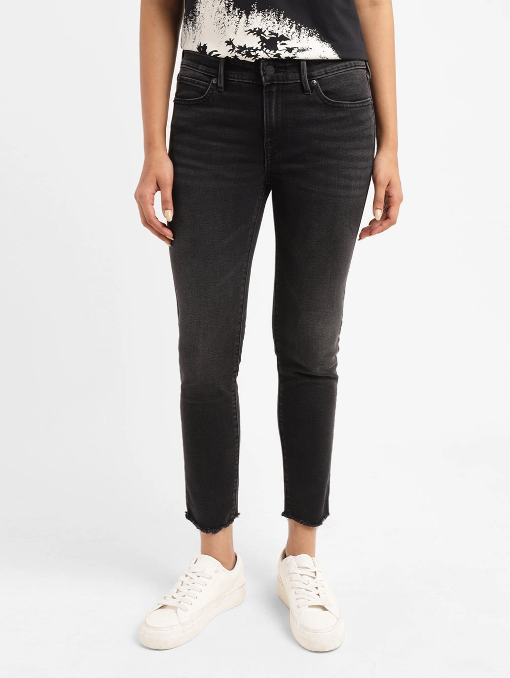 Neutral Piece Home Comfort Autumn Days Elegant Women's 711 Black Skinny Fit Mid Rise Jeans