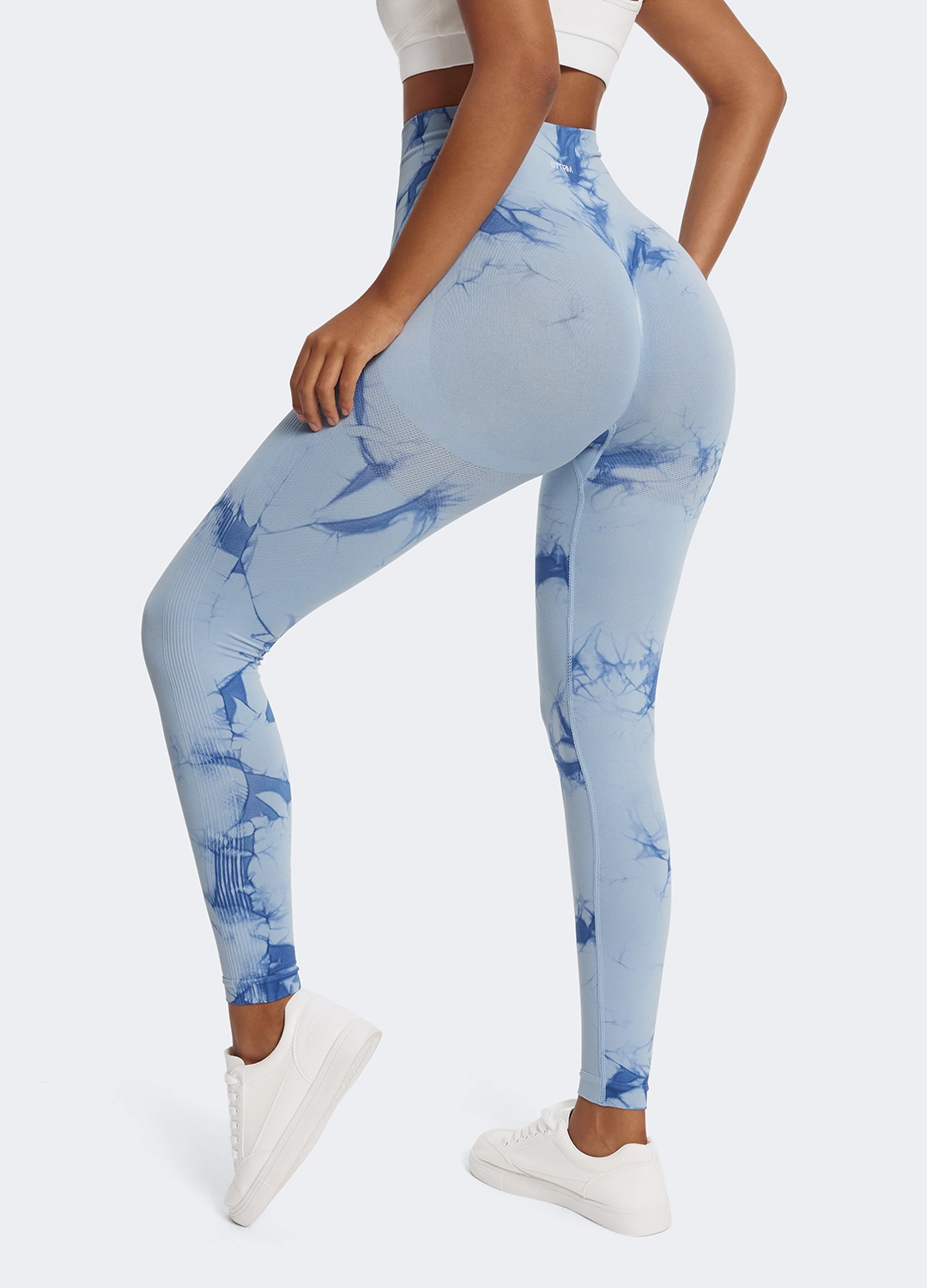 Tie Dye Leggings with Push-Up Outdoor Lover Morning Stretch