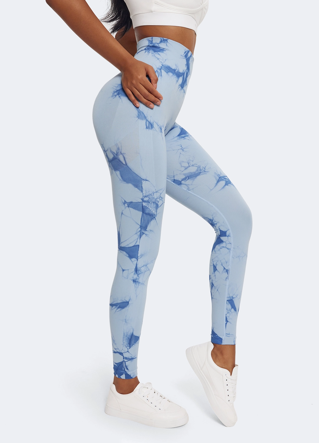 Tie Dye Leggings with Push-Up Body Contour Seamless Comfort