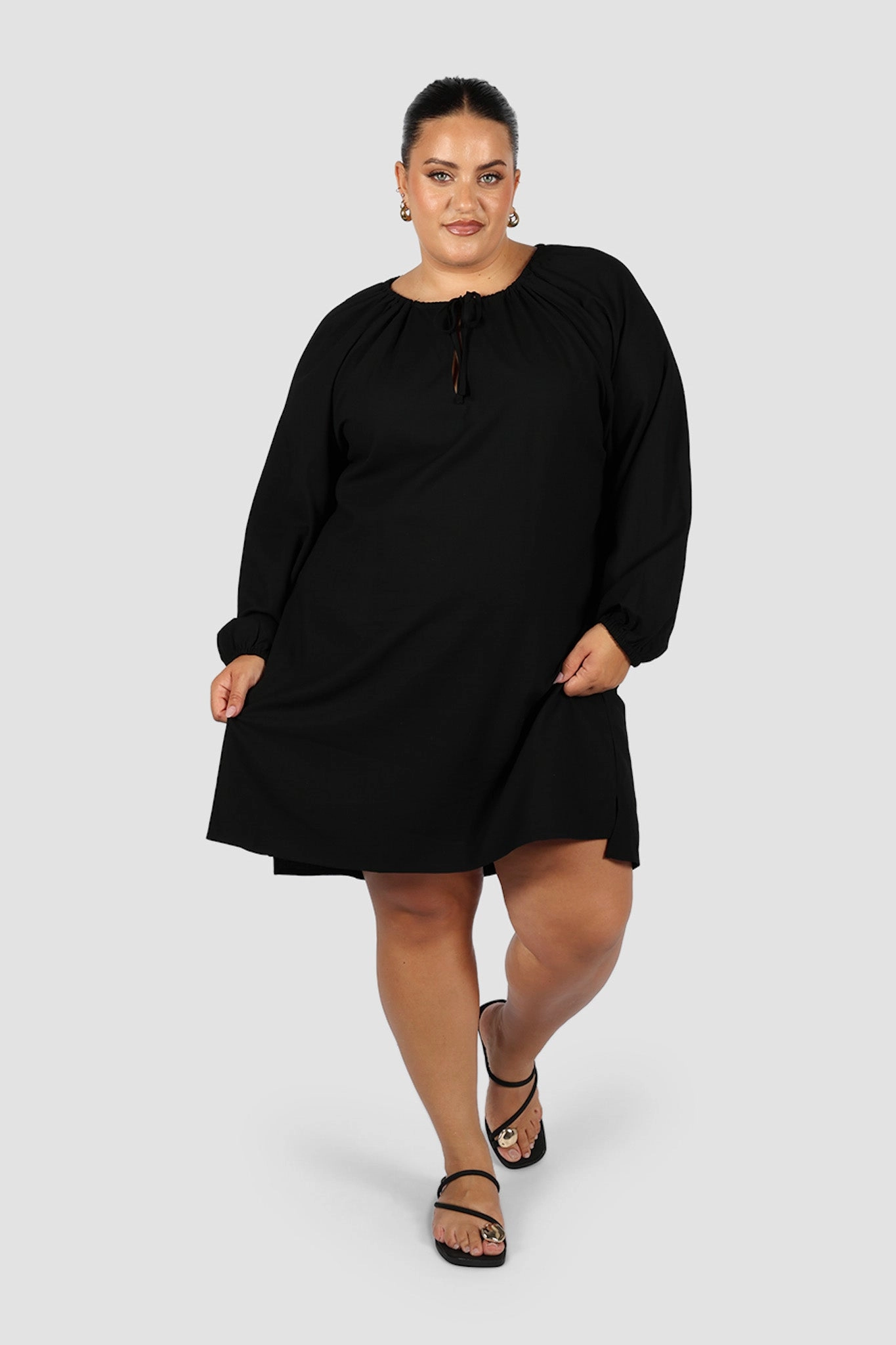 EADIE DRESS BLACK Color Soft Dinner Outfit