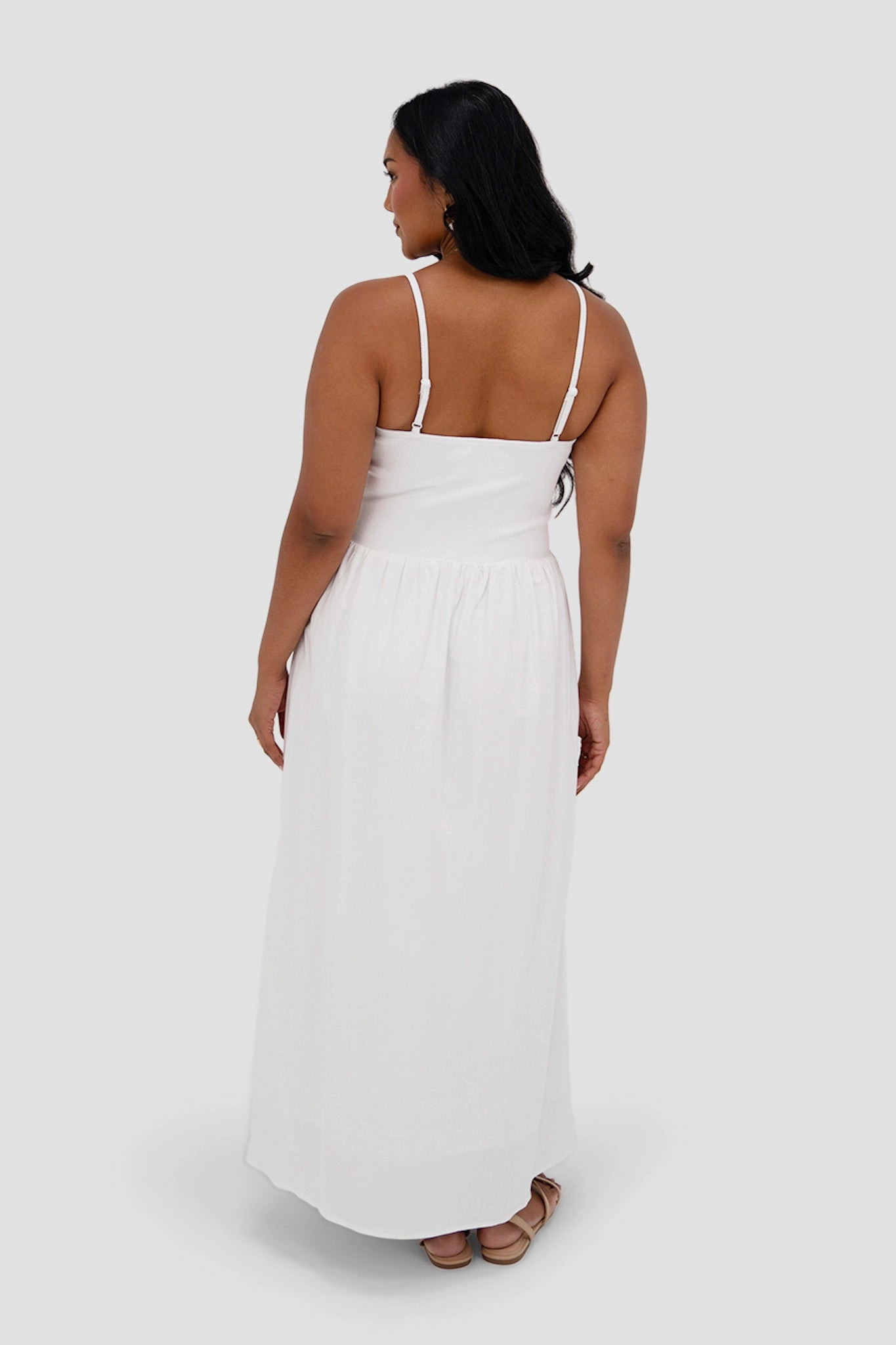 relaxed shape YARA DRESS WHITE