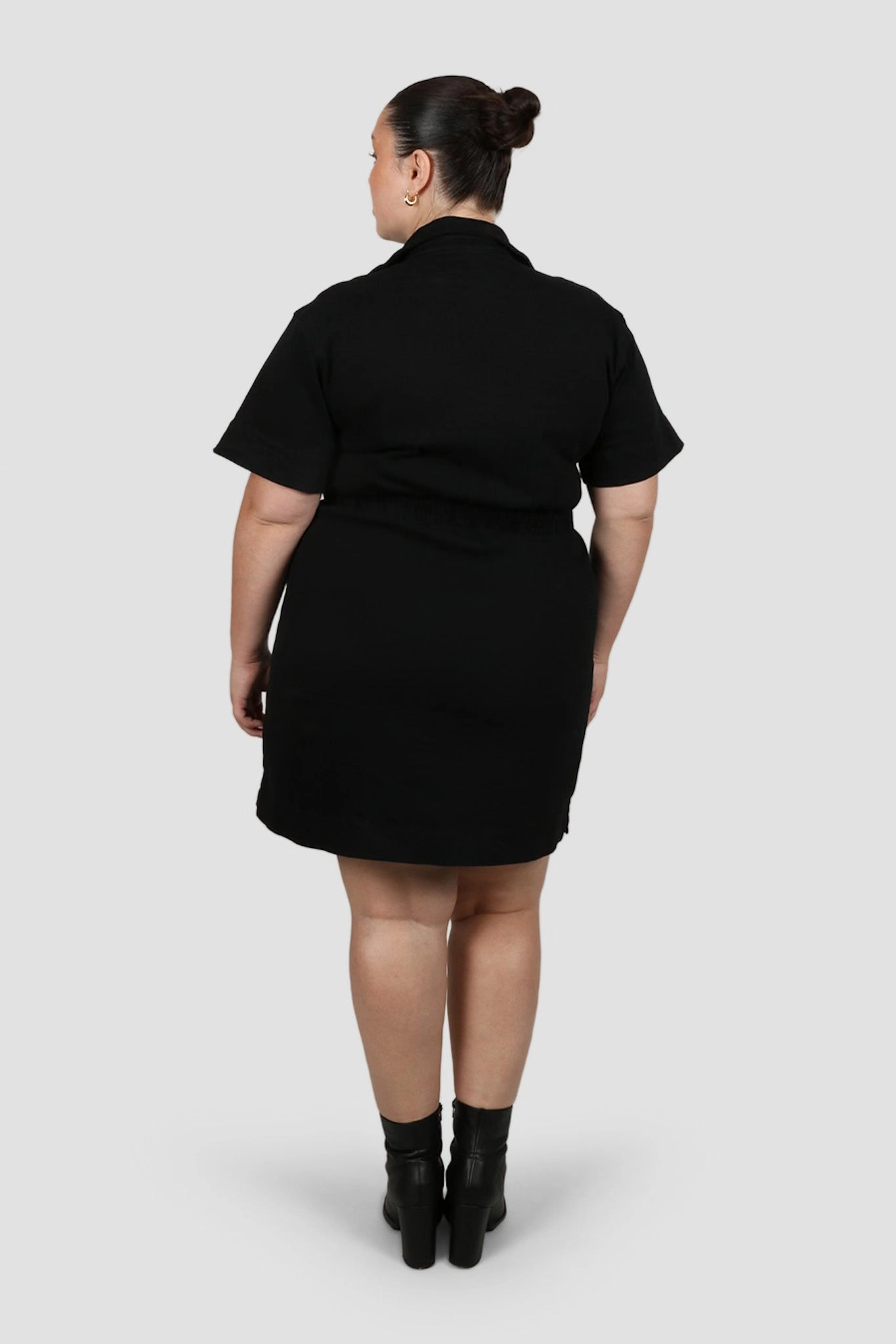 Flattering Silhouette Wear Non-Pilling SAVEIRA DENIM DRESS BLACKOUT