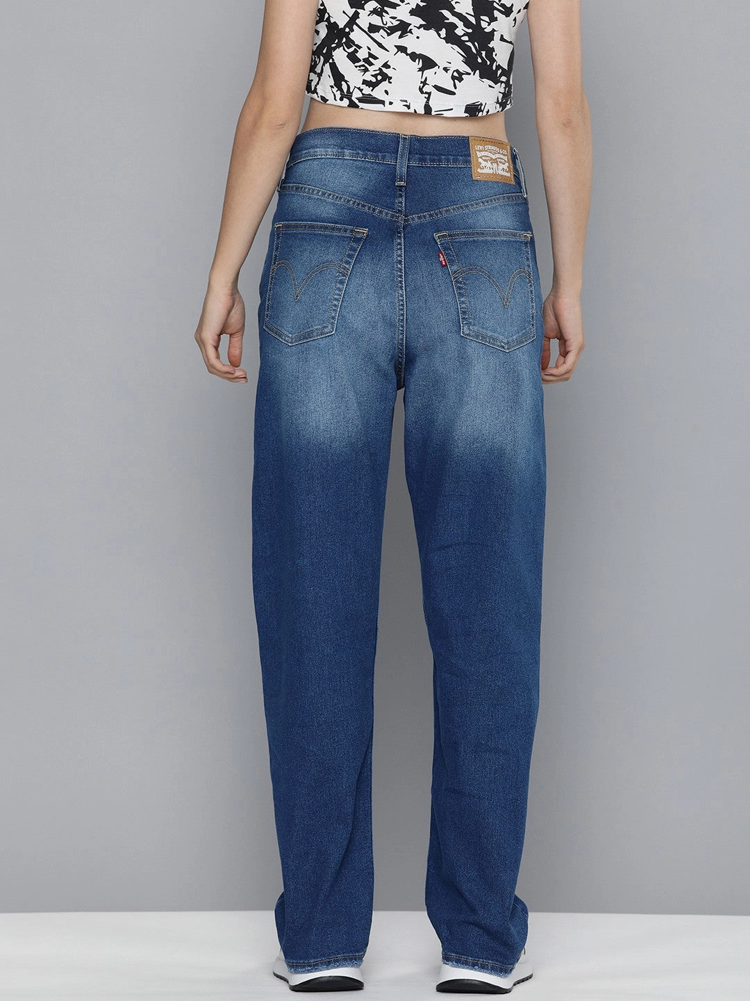 Autumn Days Outdoor Enthusiast Streetwear Fan Bold Look Professional Wear Women's Blue Ribcage Straight Fit High Rise Jeans