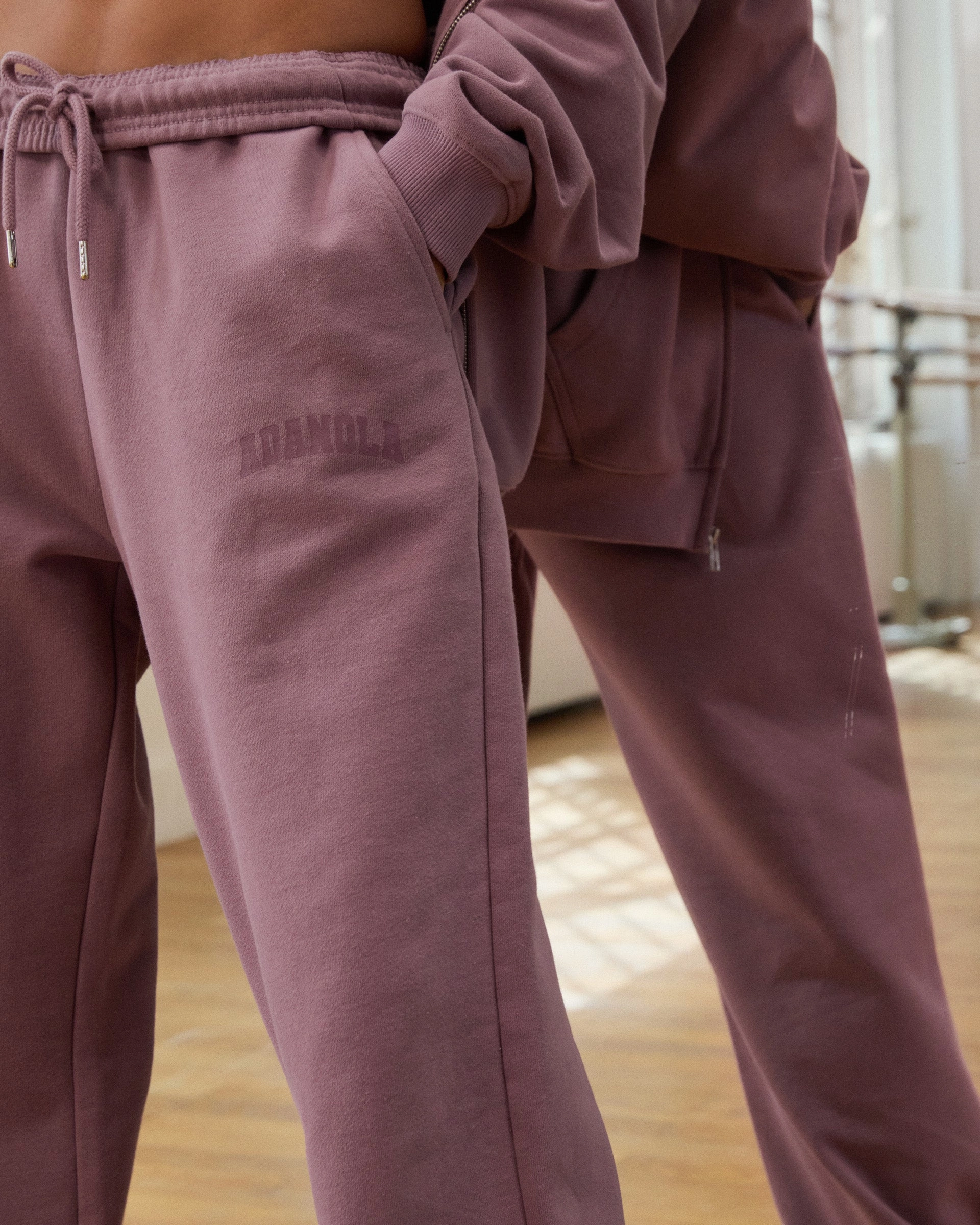 Varsity Straight Leg Sweatpants - Dusk Purple Compact Fit