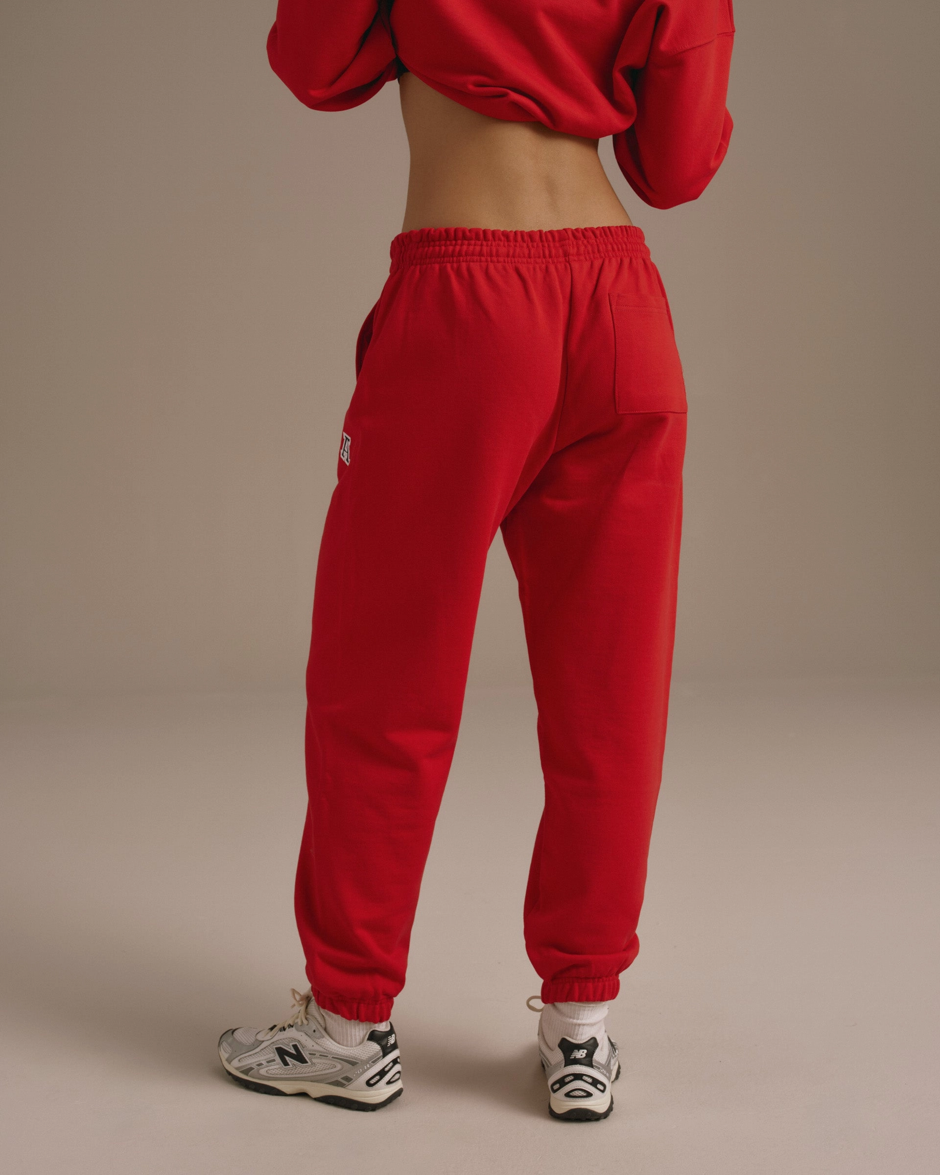 Stretch Panels Chafe-Free Fit ADA Sweatpants - Classic Red