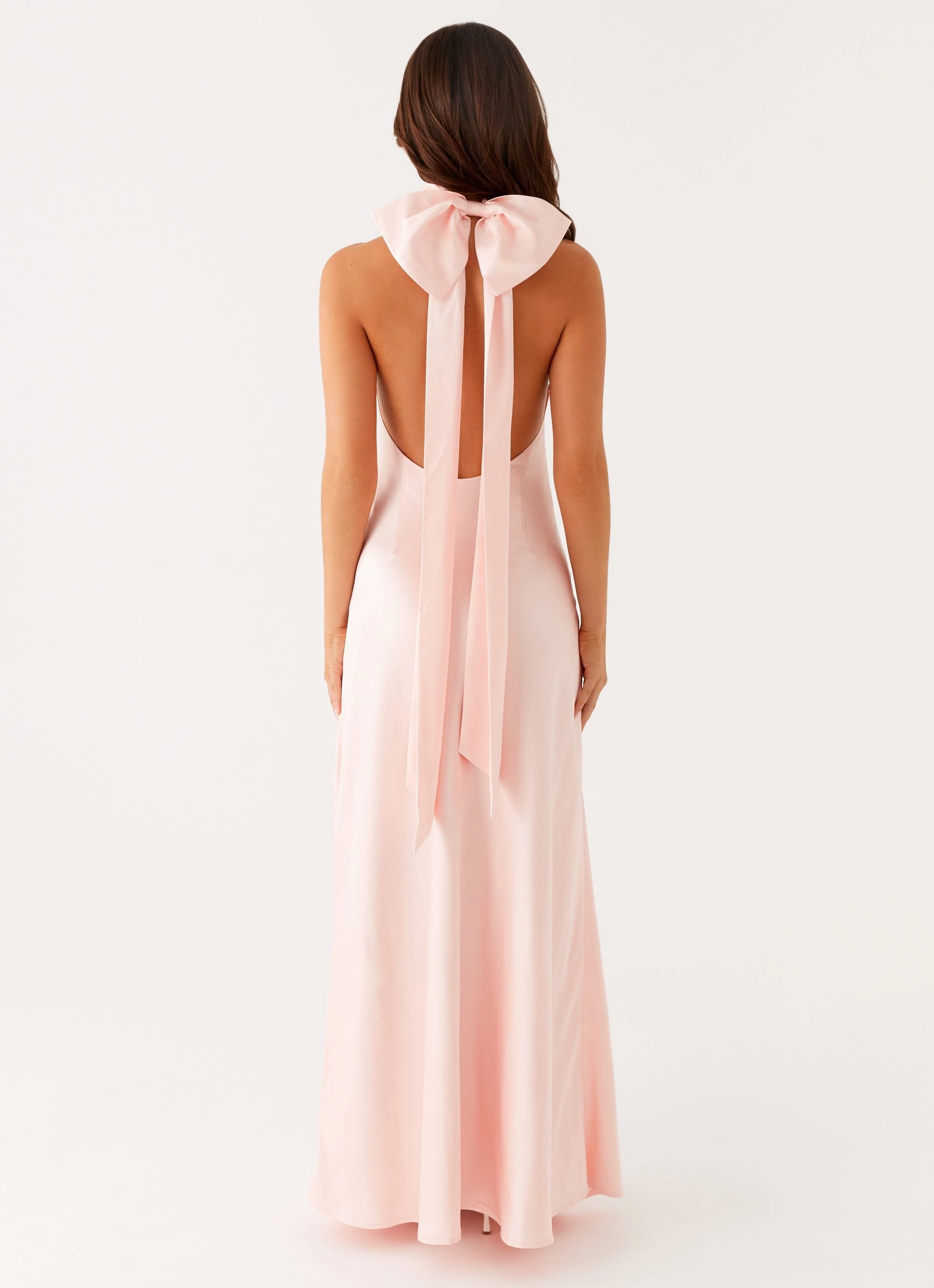 Siani Backless Maxi Dress - Pink Smart and Elegant