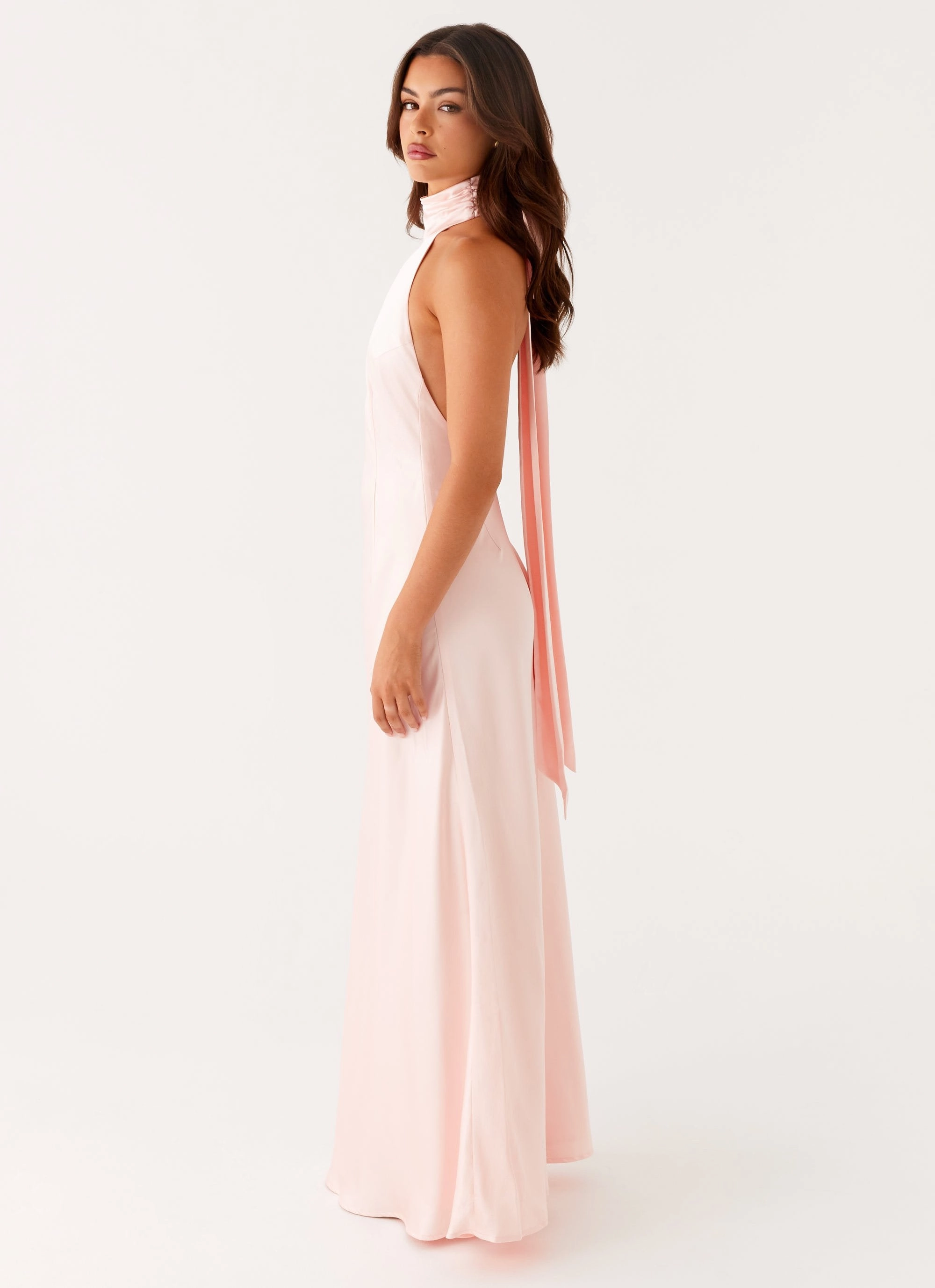 Siani Backless Maxi Dress - Pink Easy Elegance